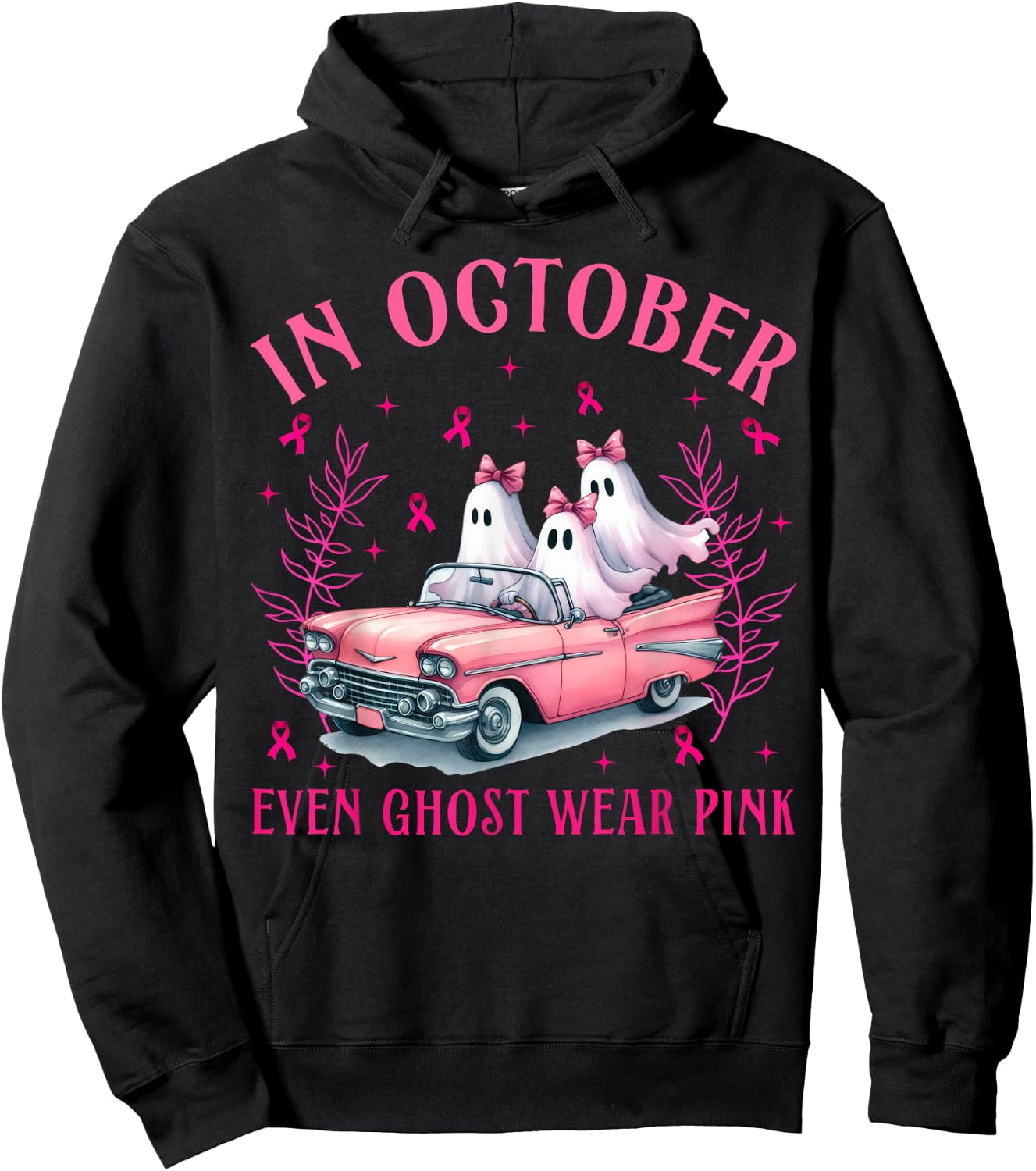 In October Even Ghost Wear Pink Hoodie - Hoodie | Black