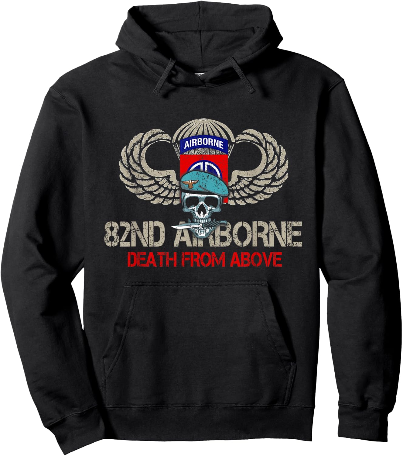 Death From Above 82nd Airborne Division , Veterans Day Hoodie - Hoodie | Black