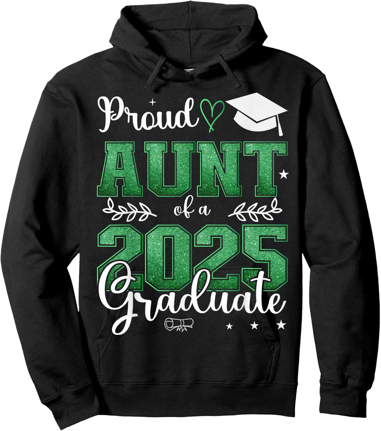 Proud Aunt of a class of 2025 graduate for graduation Hoodie - Hoodie | Black