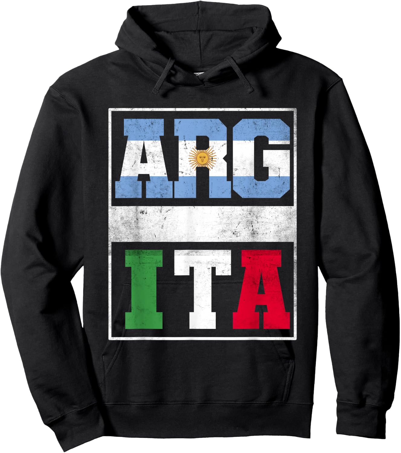 Argentina and Italy Mix Heritage Argentinian Italian Roots Hoodie - Hoodie | Black