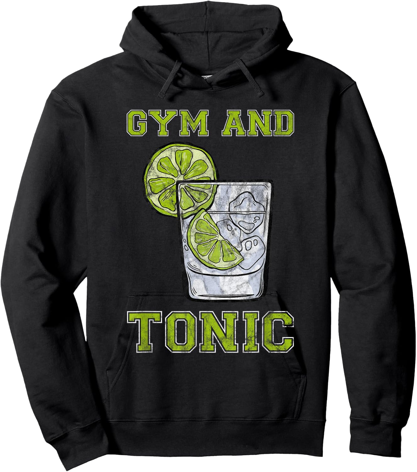 Gym And Tonic Gin Booze Bar Hoodie - Hoodie | Black