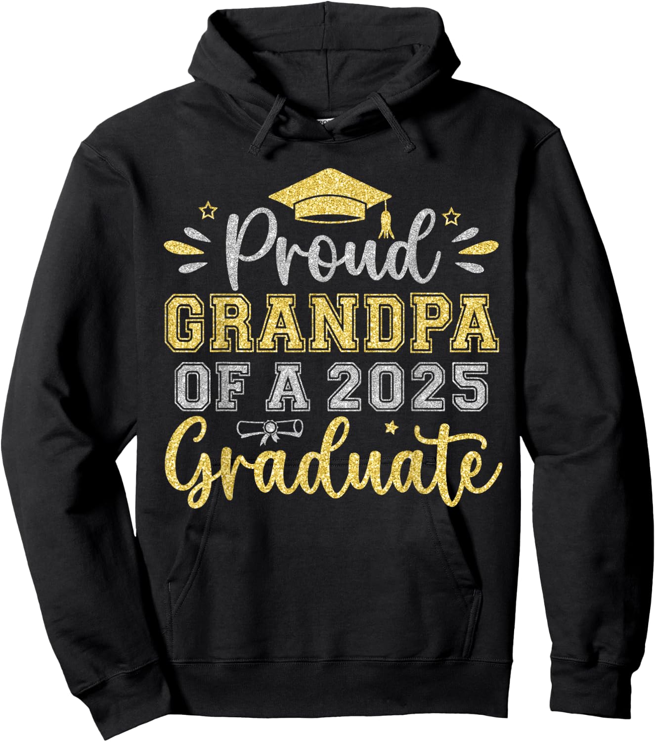 Proud Grandpa of a 2025 Graduate Senior Graduation Men Hoodie - Hoodie | Black