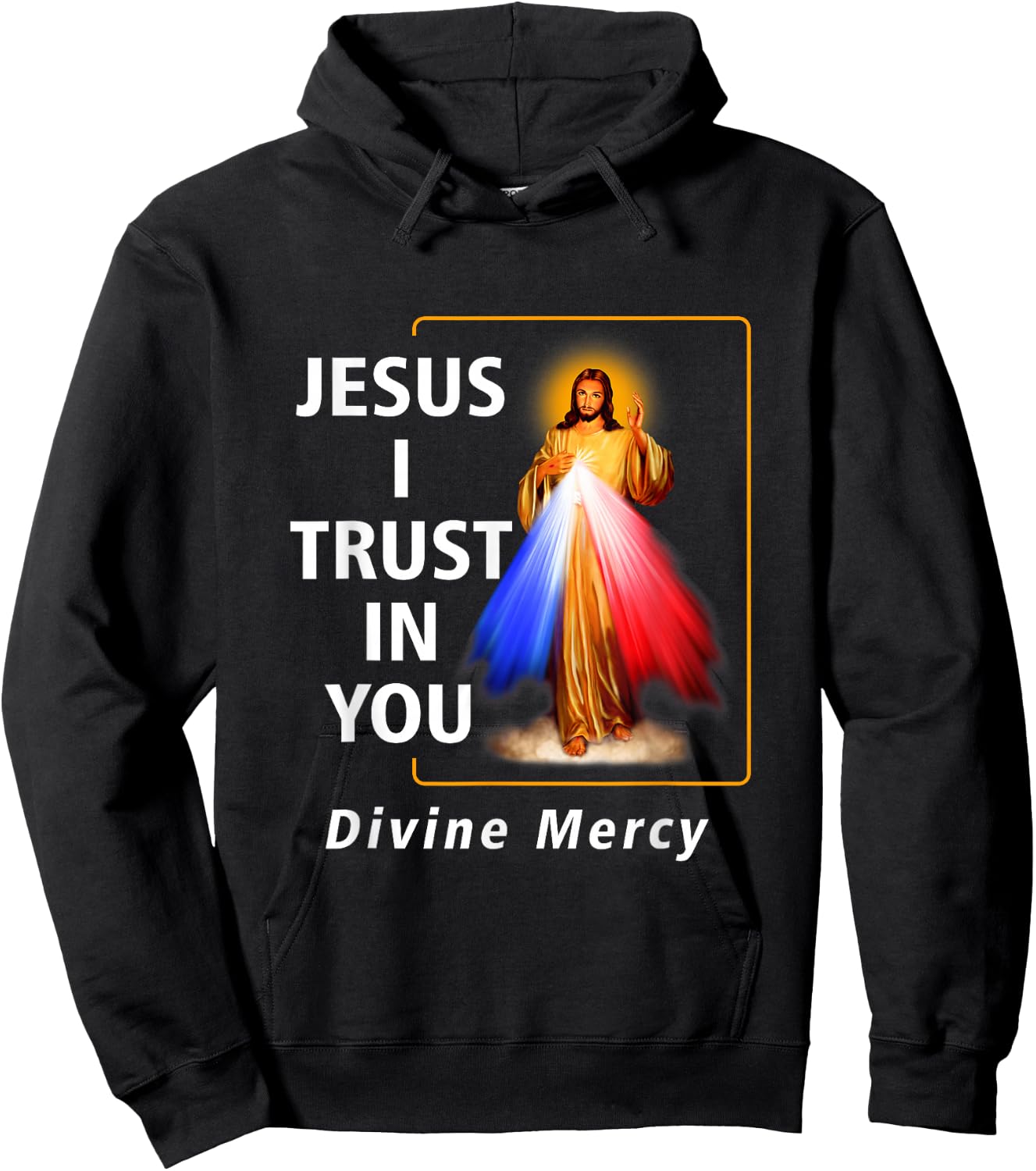 Jesus I Trust In You Divine Mercy Catholic Graphic Christian Hoodie - Hoodie | Black
