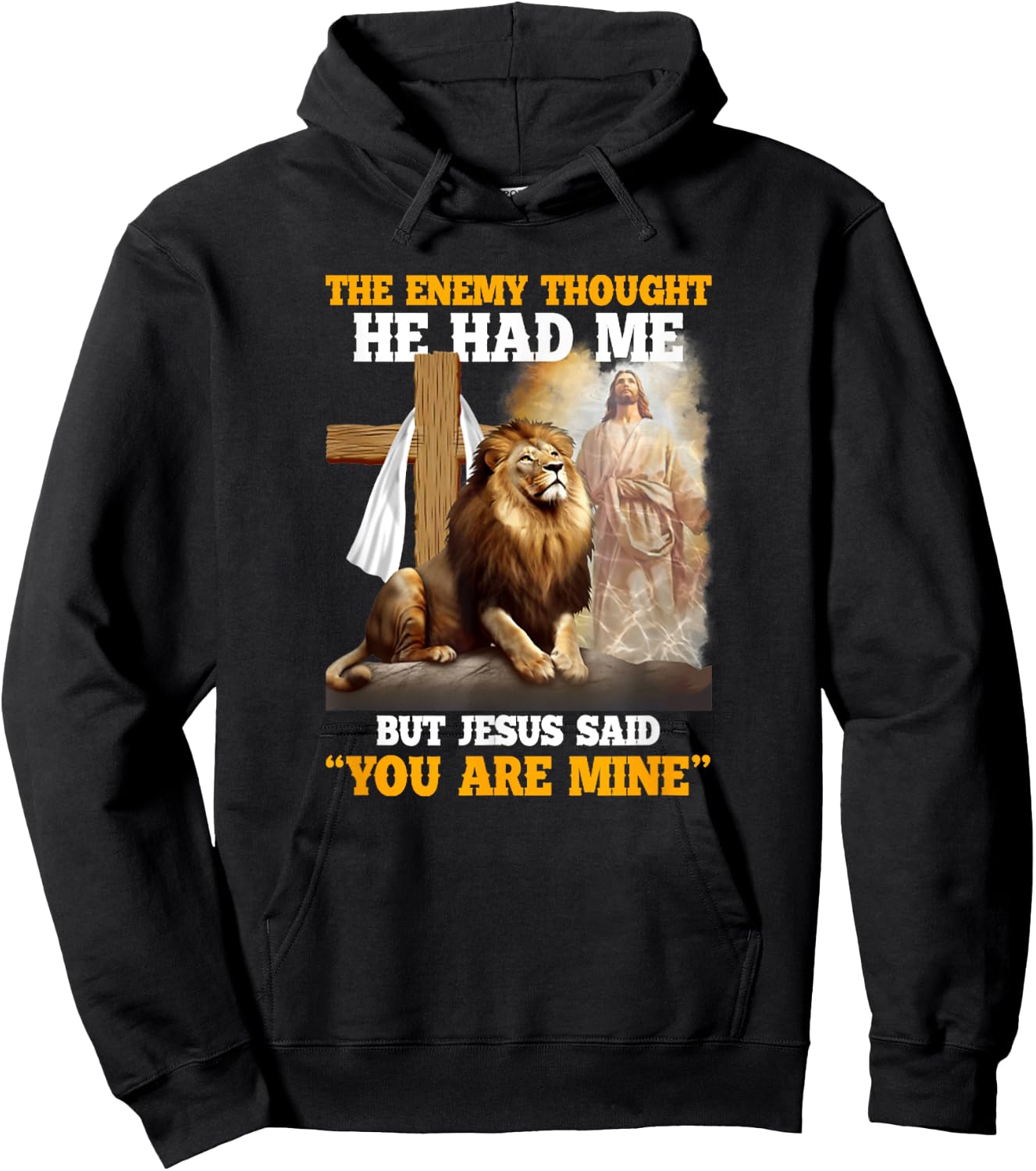 The Enemy Thought He Had Me But Jesus Christian Hoodie - Hoodie | Black