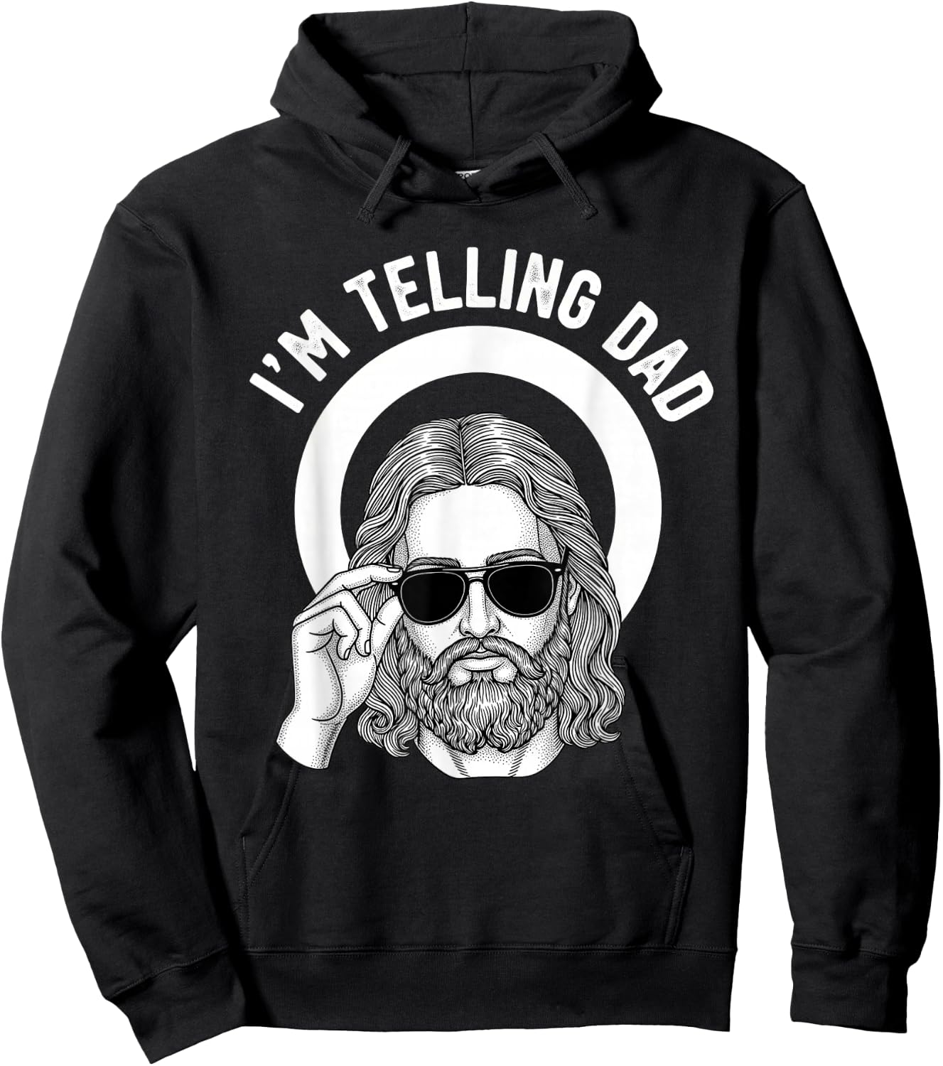 I'm Telling Dad Funny Religious Christian Jesus Meme Hoodie - Hoodie | Black