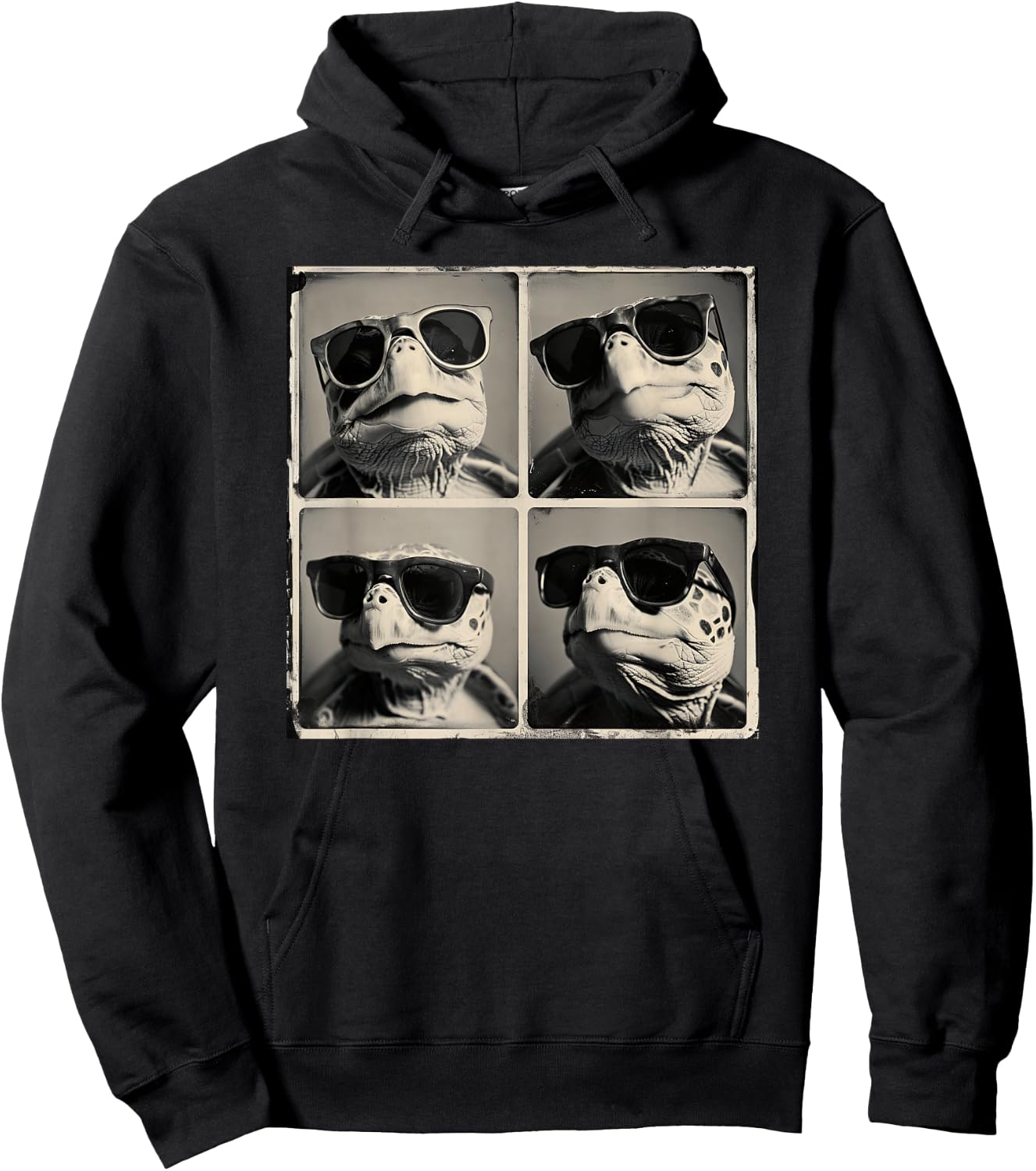 Turtle with Sunglasses Cool Pet Tortoise House Turtle Owner Hoodie - Hoodie | Black