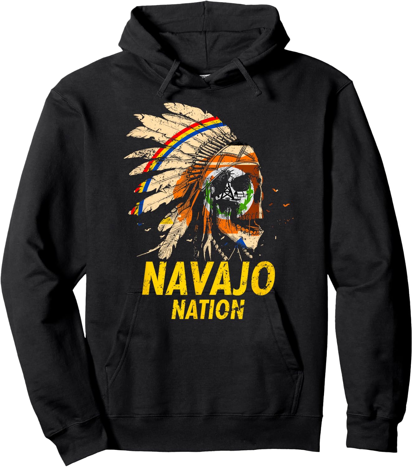 Navajo-Nation Flag: Native American Kids Hoodie - Hoodie | Black
