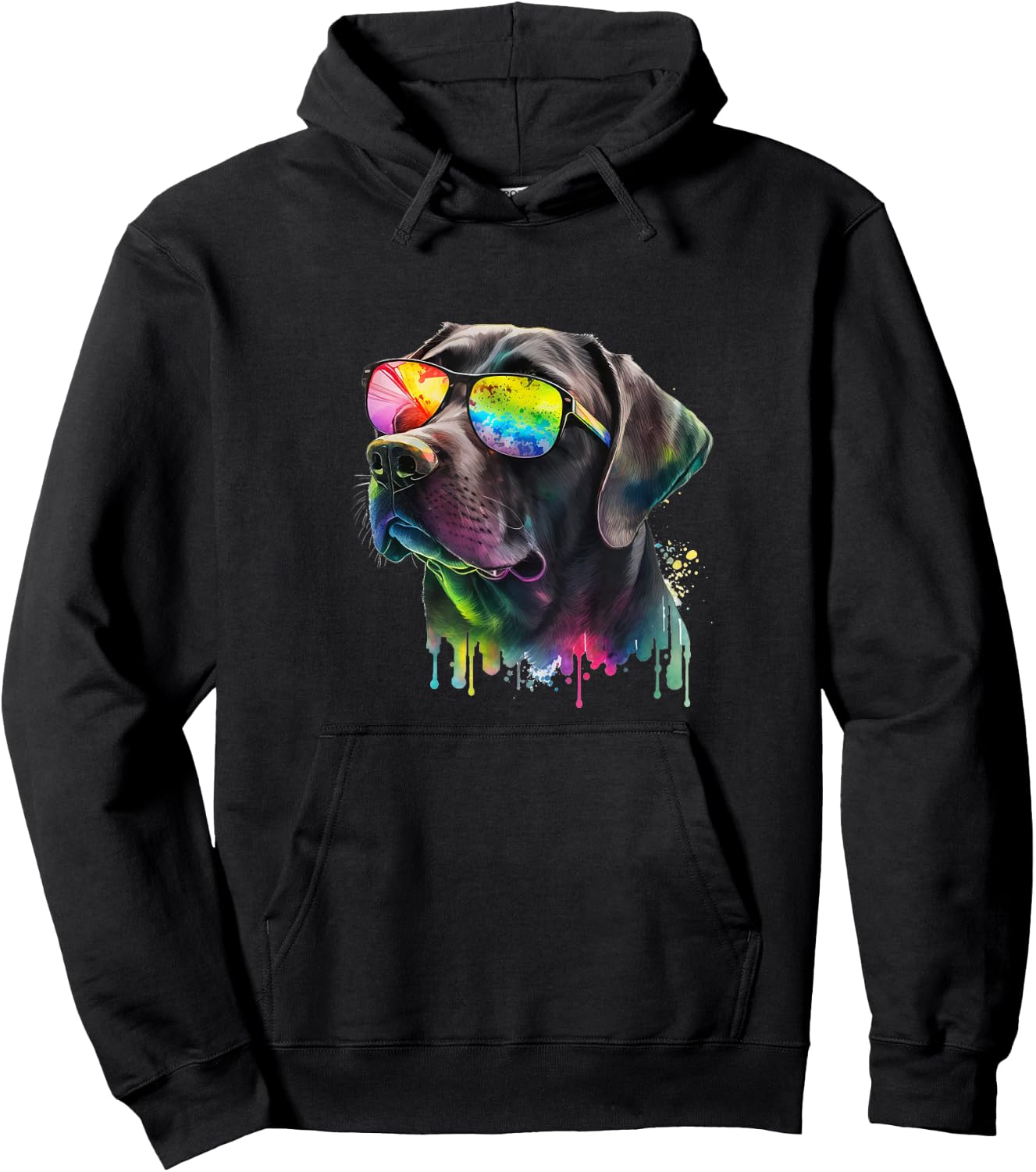 Cute Black Lab Black Labrador Retriever Puppy Dog Mom Animal Men Women Girls Kids Hoodie - Hoodie | Black
