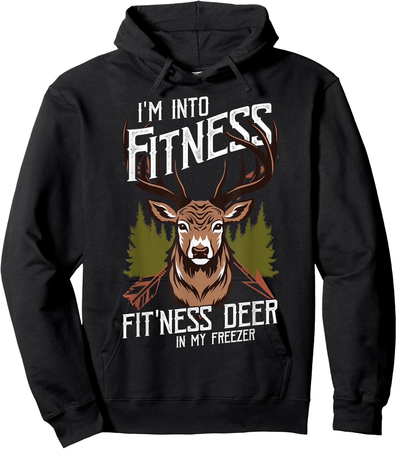Fitness Deer in my Freezer Hoodie - Hoodie | Black