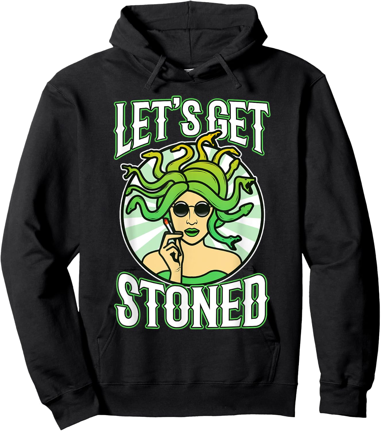 Lets get stoned medusa Hoodie - Hoodie | Black