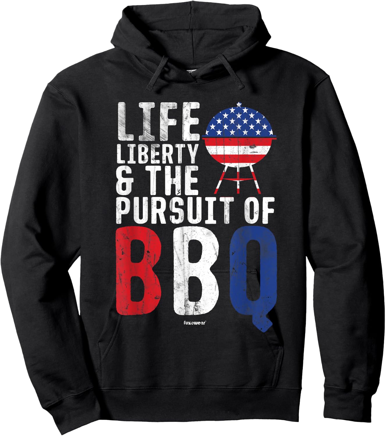 BBQ Life Liberty and the Pursuit of BBQ Hoodie - Hoodie | Black
