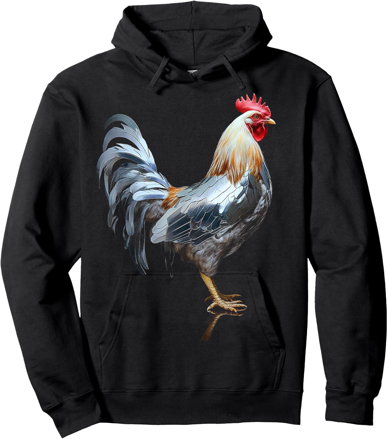 Chicken Animal Zoo Artwork Chicken Hoodie - Hoodie | Black