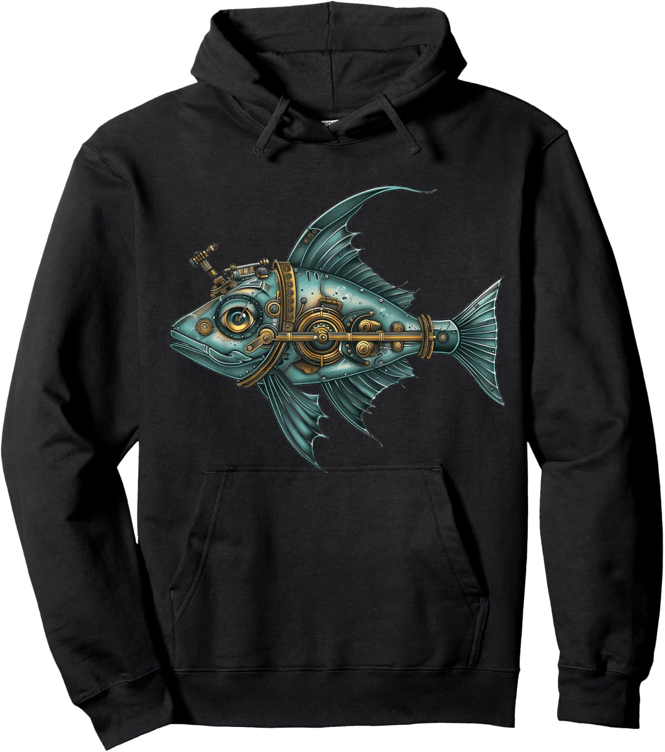Halibut Steampunk Hoodie - Hoodie | Black