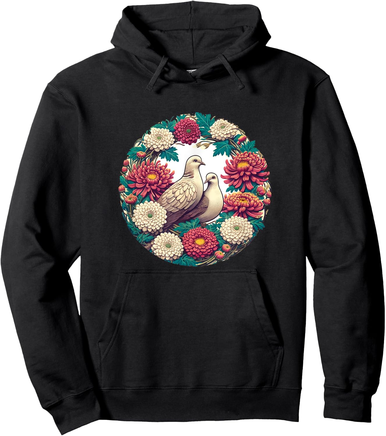 Mourning Doves Art Beautiful Bird Love Hoodie - Hoodie | Black