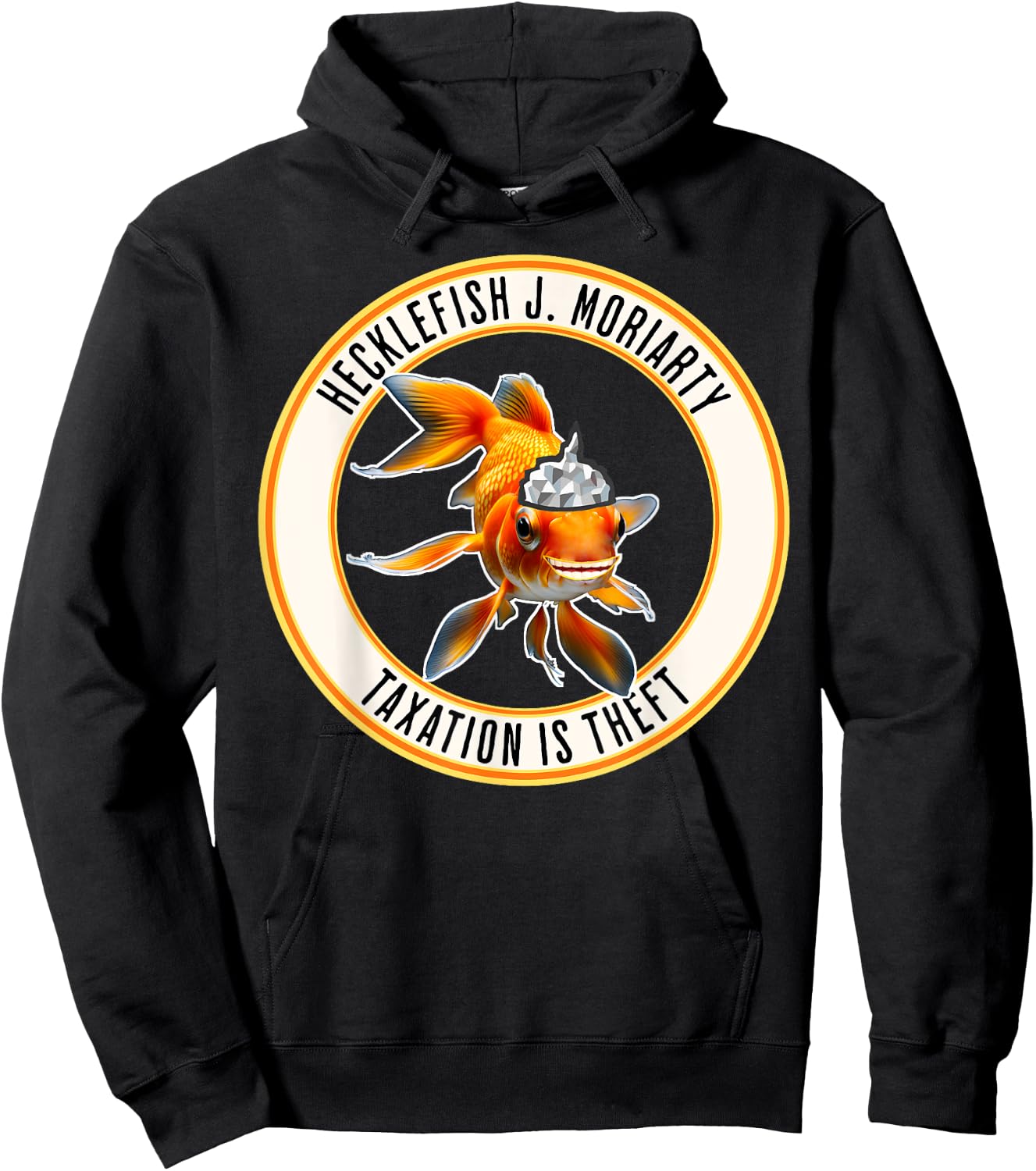 First Honest Politician Is A Goldfish In A Tinfoil Hat Hoodie - Hoodie | Black