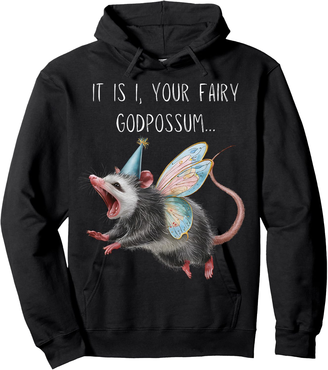 It Is I Your Fairy Godpossum Hoodie - Hoodie | Black
