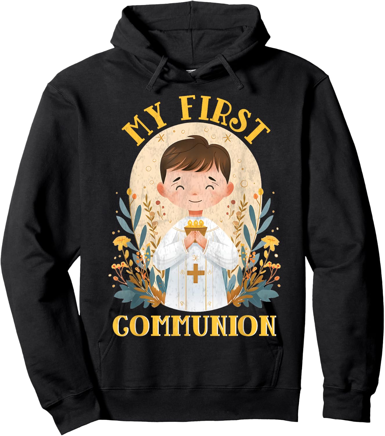 My First Communion 1st Holy Communion Boy Hoodie - Hoodie | Black