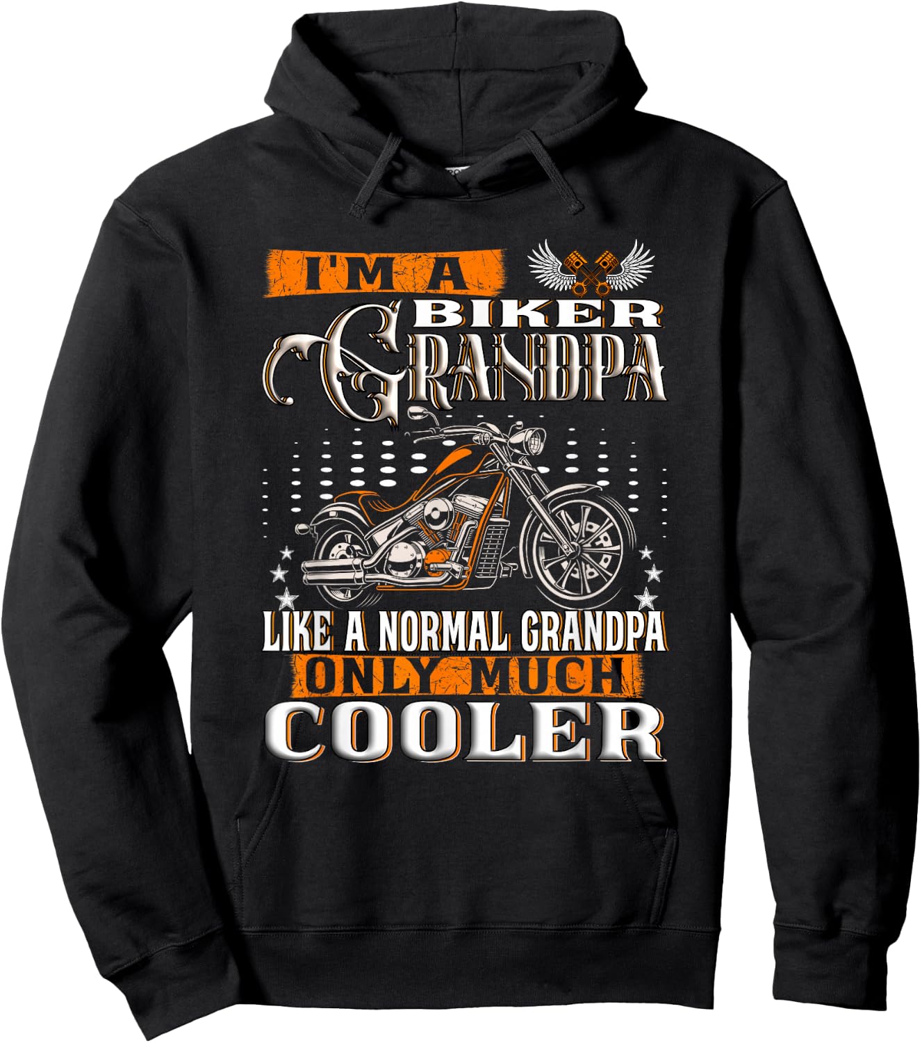 Gentlemen Funny - I'm a Biker Grandpa saying motorcycle Hoodie - Hoodie | Black