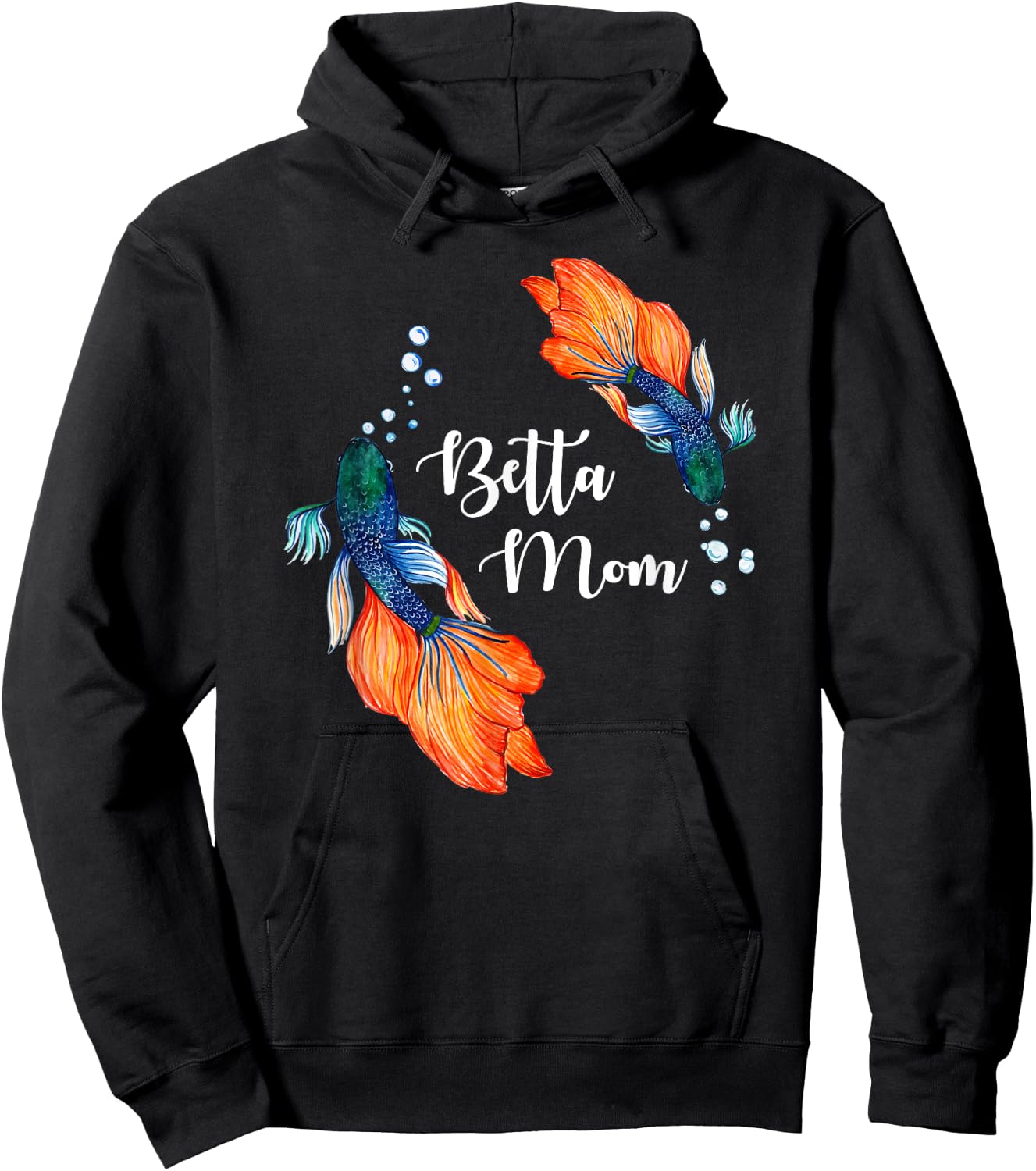 Cute Pet Betta Fish Lover Betta Mom Hoodie - Hoodie | Black