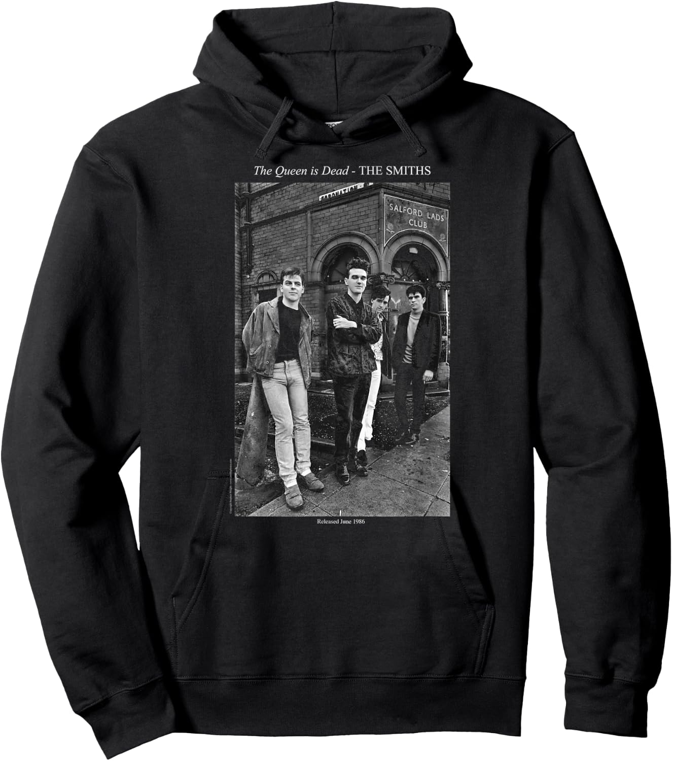 The Smiths Queen is Dead Salford Lads Club by Stephen Wright Hoodie - Hoodie | Black