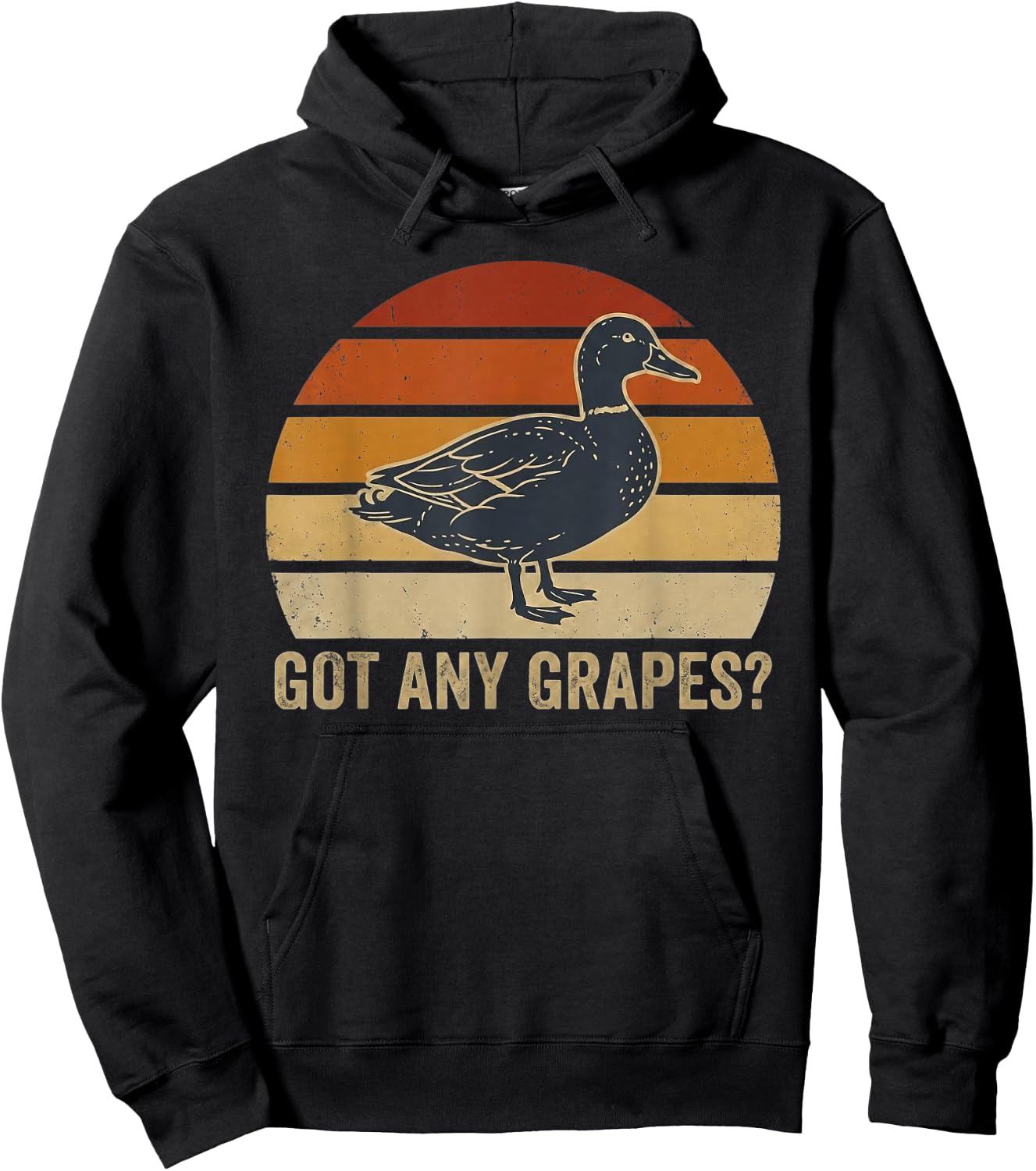 Got Any Grapes Funny Duck Lemonade Stand Retro Sunset Hoodie - Hoodie | Black