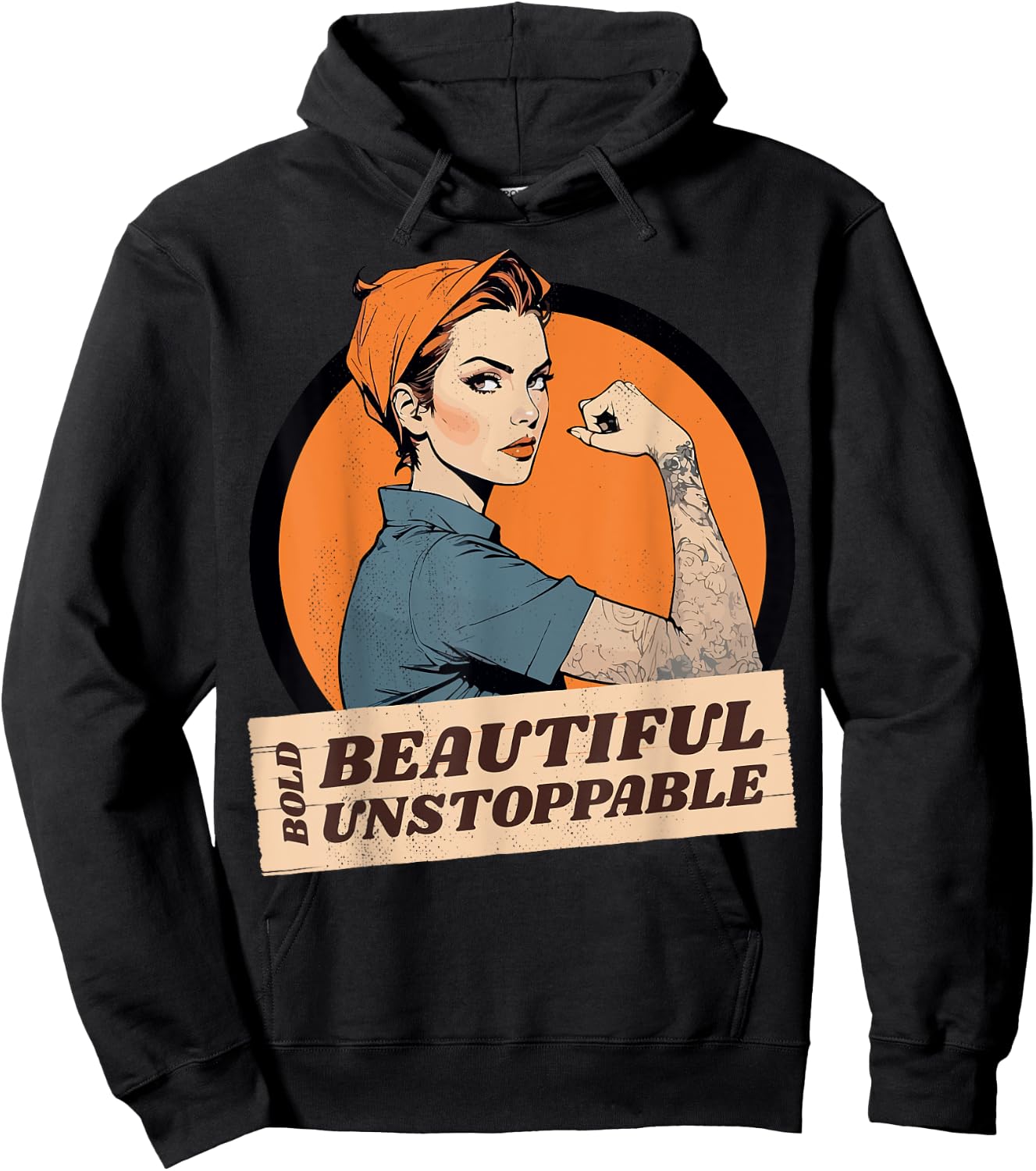 Strong woman. Bold, beautiful, unstoppable. Hoodie - Hoodie | Black