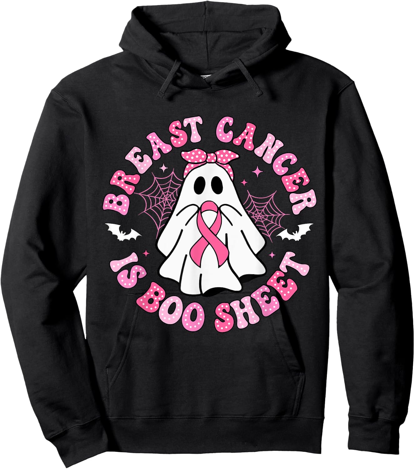 Breast Cancer Is Boo Sheet Halloween Breast Cancer Awareness Hoodie - Hoodie | Black