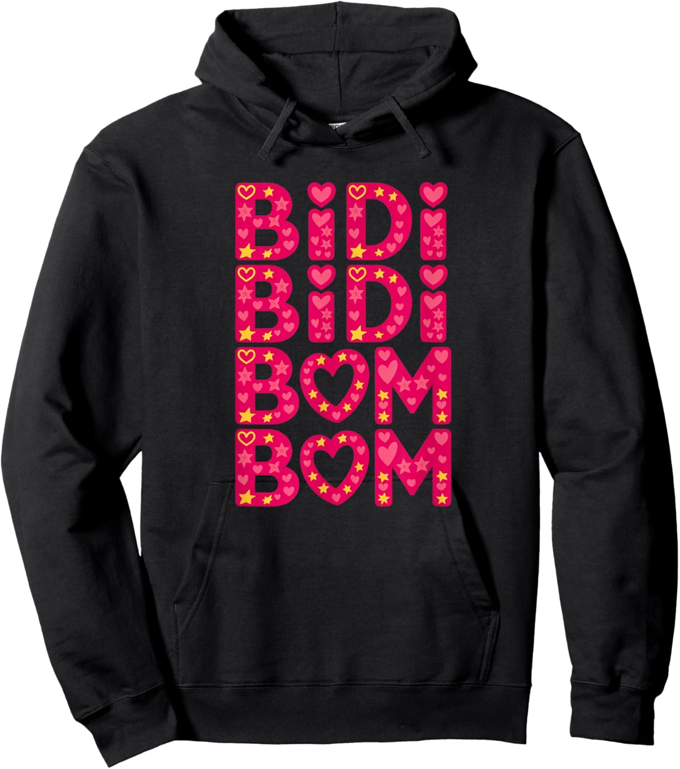 Cute Funny Latina Bidi Bidi Bom Bom Hearts & Love Design Hoodie - Hoodie | Black
