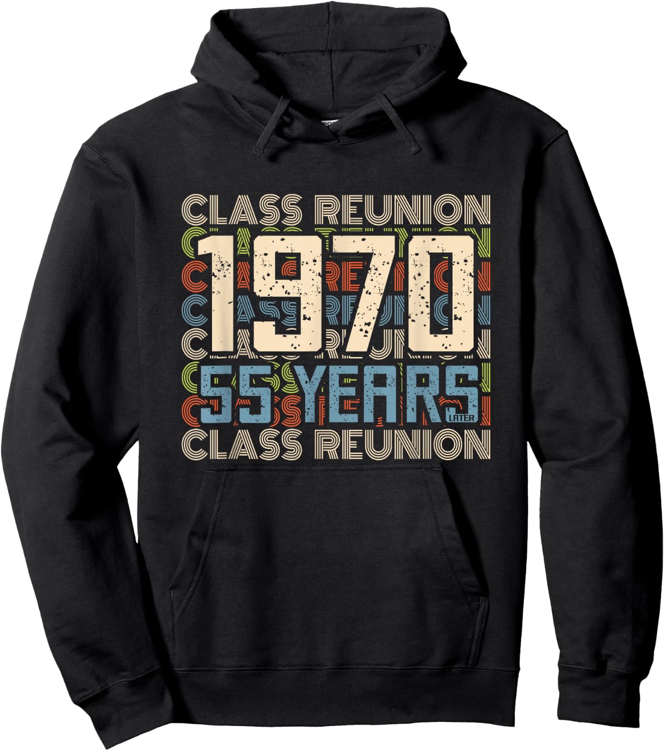 Class 1970 High School Alumni 55 Yrs Later College Reunion Hoodie - Hoodie | Black