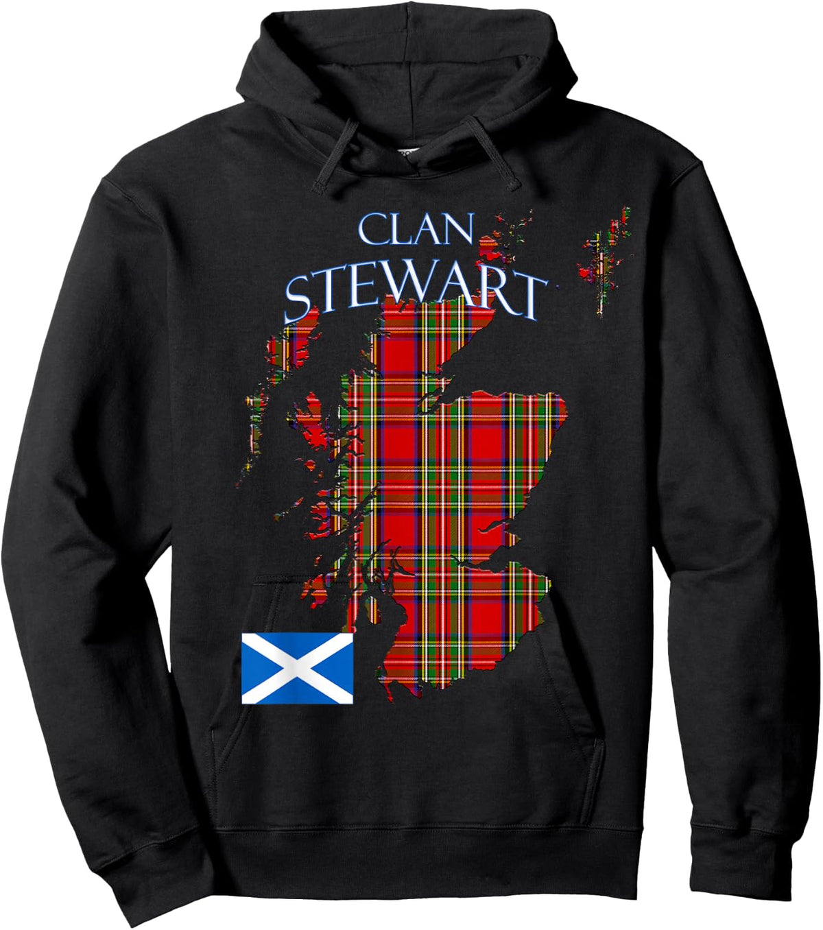Stewart Scottish Clan Tartan Scotland Hoodie - Hoodie | Black
