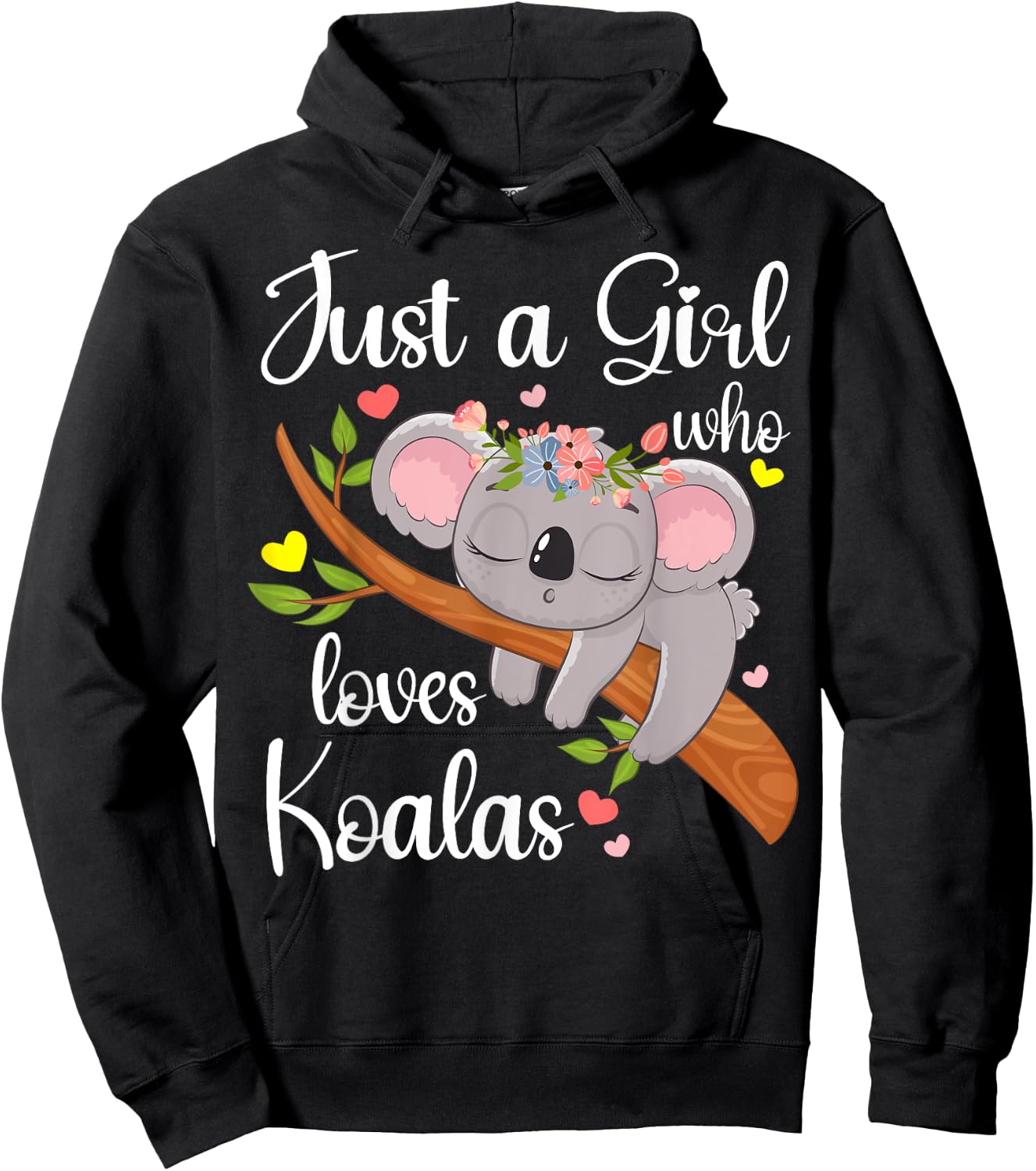 Just A Girl Who Loves Koalas Cute Koala Bear Gifts For Girls Hoodie - Hoodie | Black