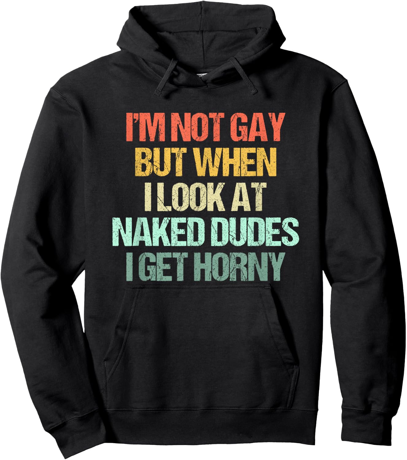 I'm Not Gay But When I Look At Naked Dudes I Get Horny Hoodie - Hoodie | Black
