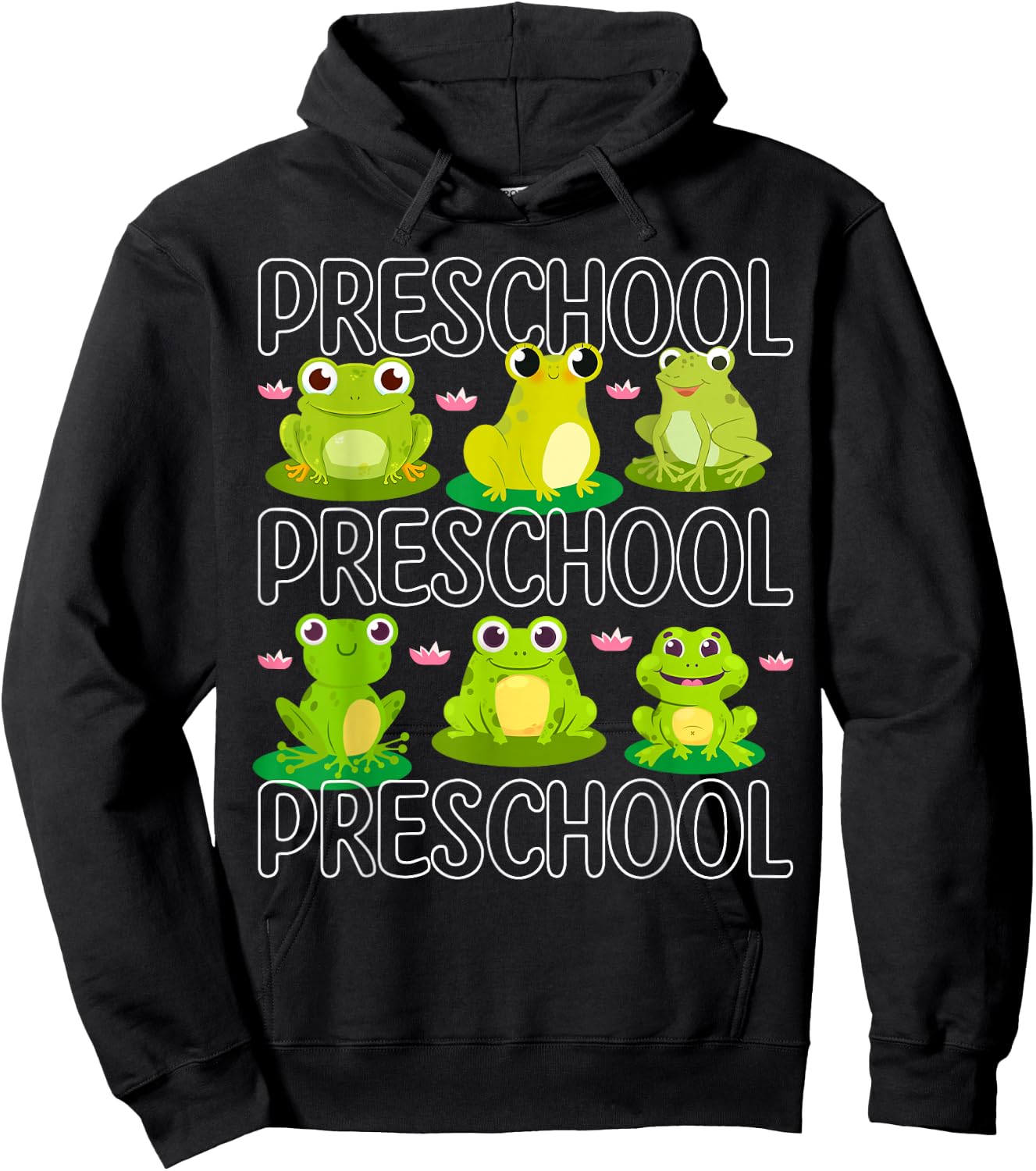 Preschool Teacher Frog Animal Lover Teaching Pre School Hoodie - Hoodie | Black