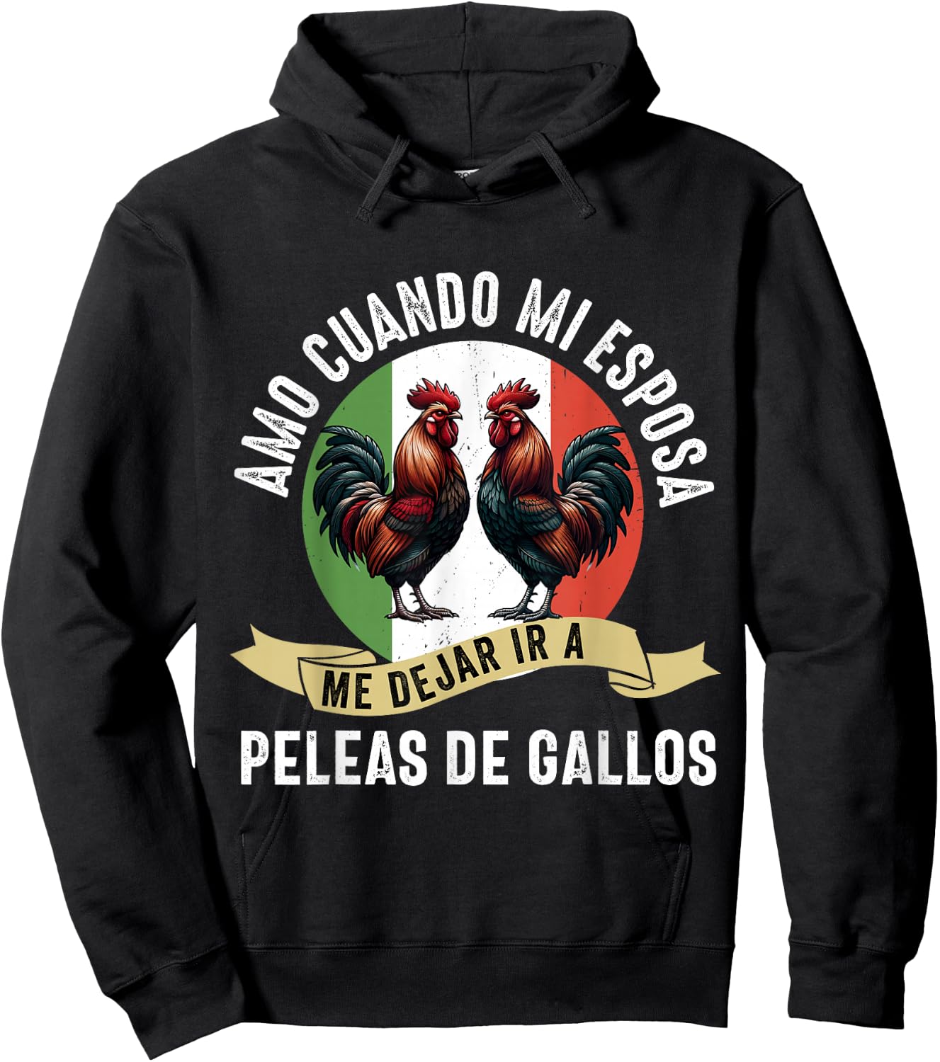 Gallero Mexicano Peleas Gallos Mexican Rooster Hoodie - Hoodie | Black