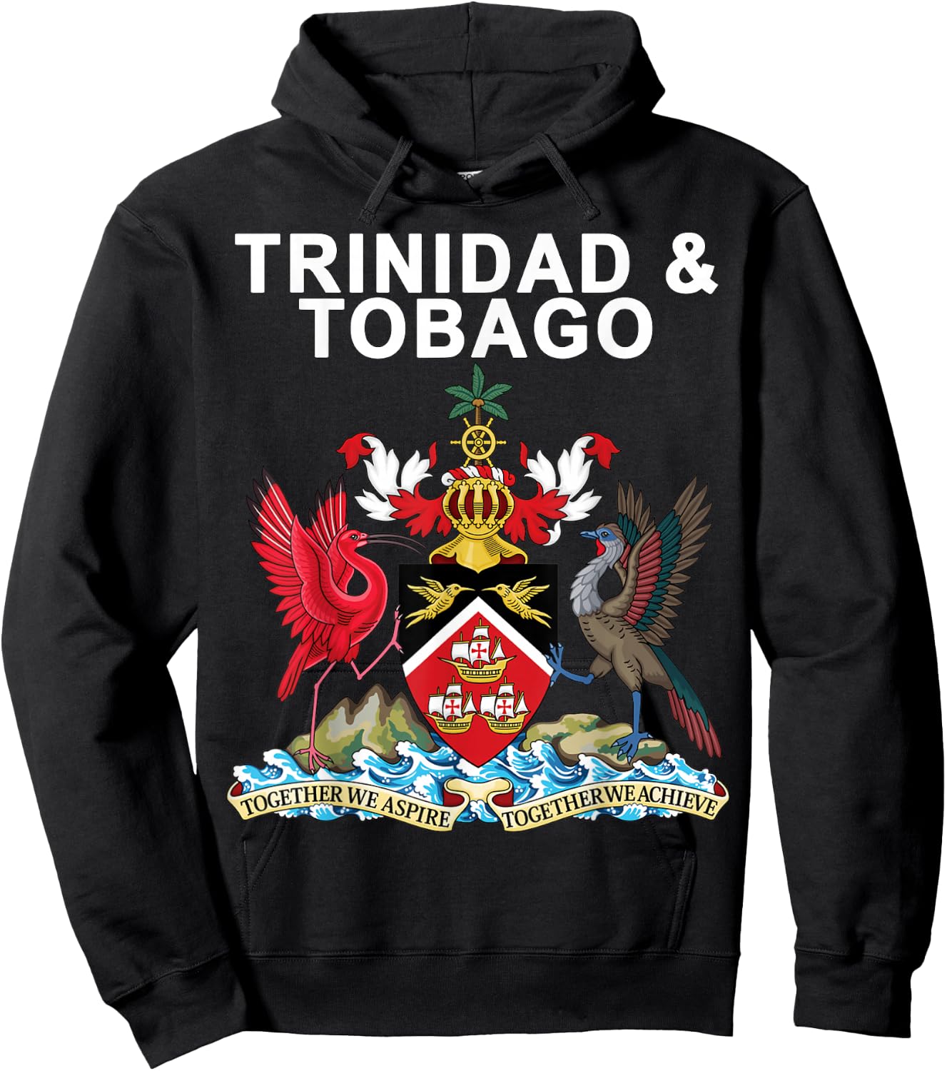Trinidad and Tobago Crest Hoodie - Hoodie | Black