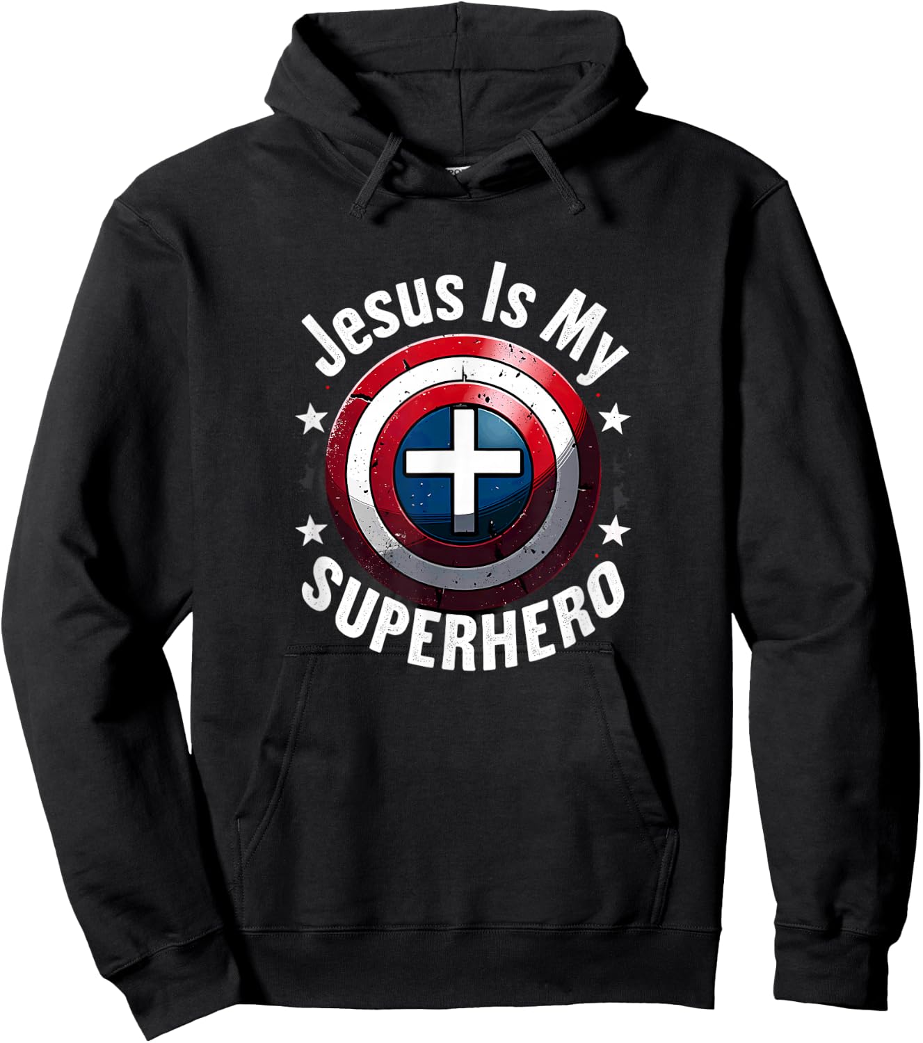 Jesus is My Superhero Christian Hoodie - Hoodie | Black