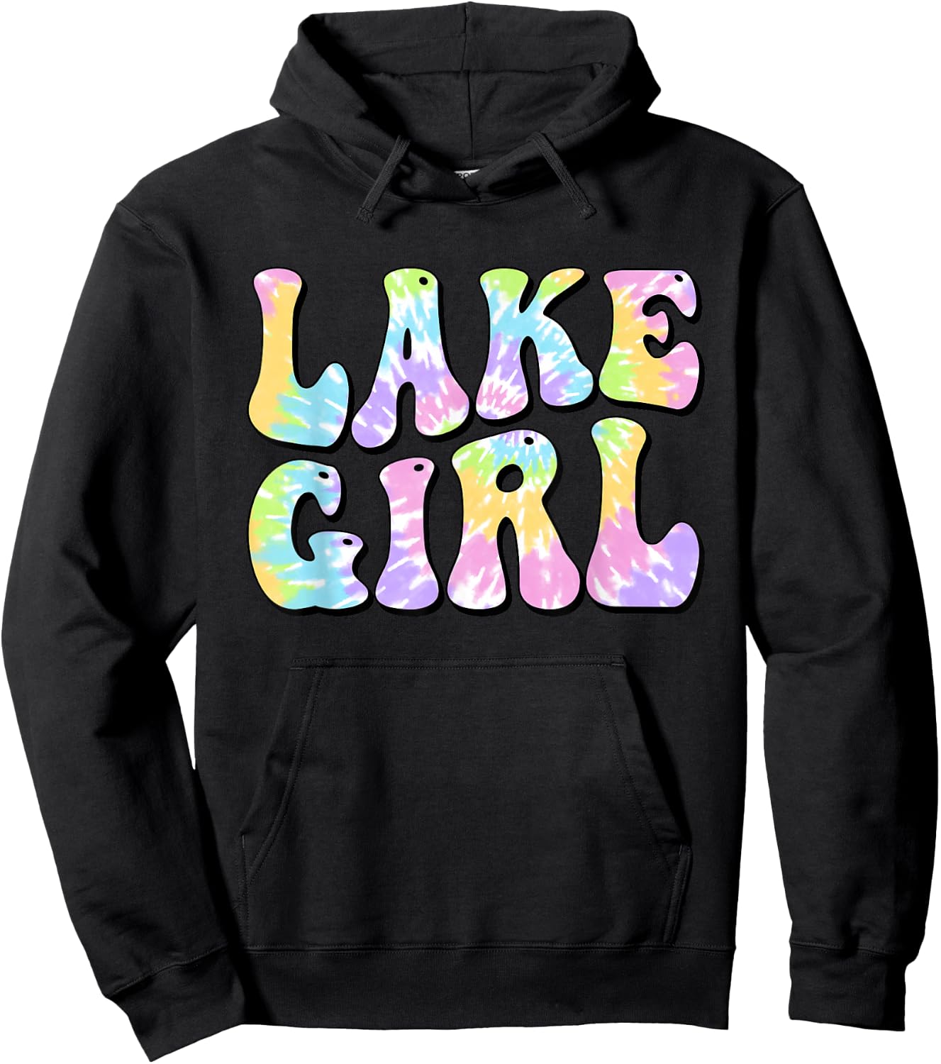 Lake Girl Fun Fishing Boating Sailing Women Girl Kids Hoodie - Hoodie | Black