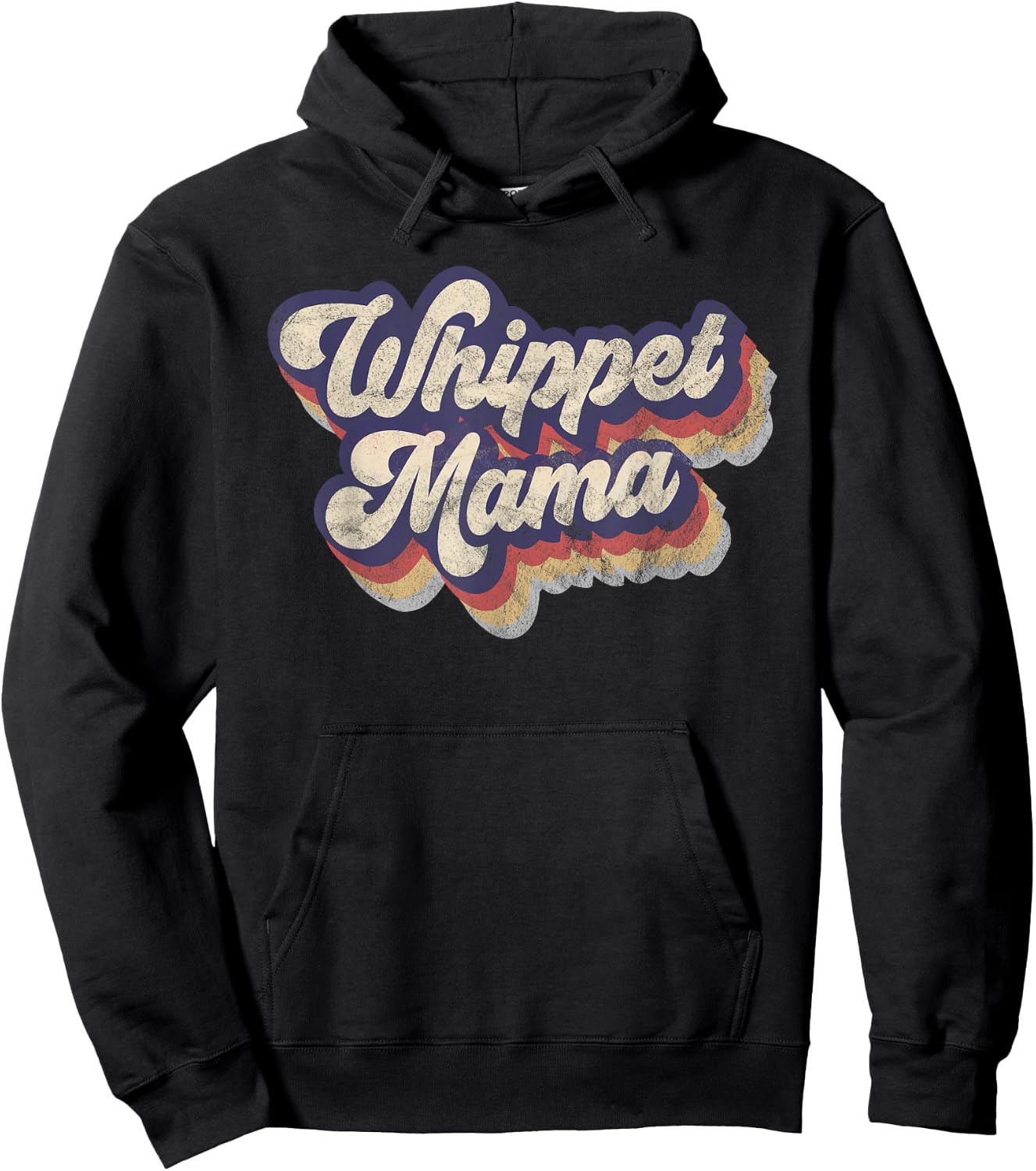 Whippet Mama Dog Lover Whippet Owner Whippet Mom Dad Vintage Women Kids Hoodie - Hoodie | Black