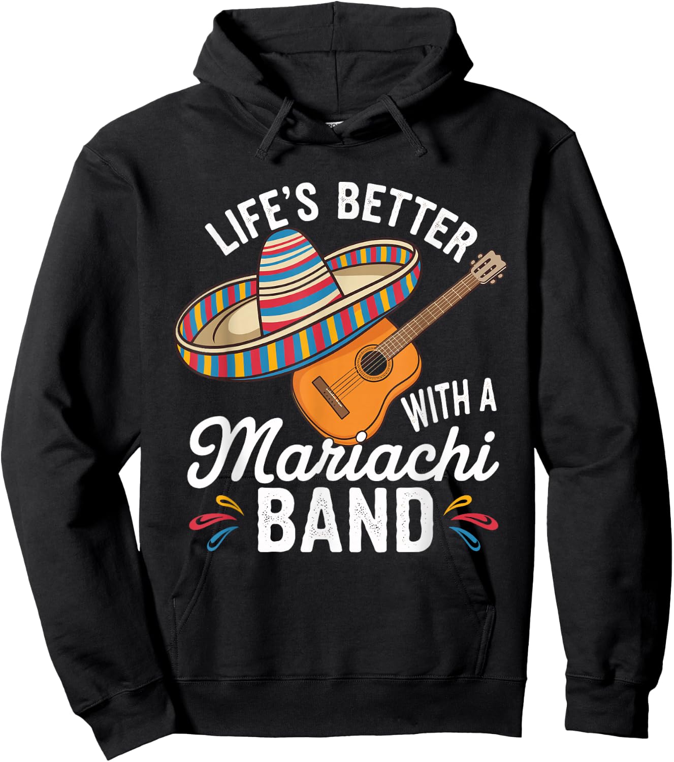 Traditional Mexican Cultural Music Mariachi Lover Fiesta Hoodie - Hoodie | Black