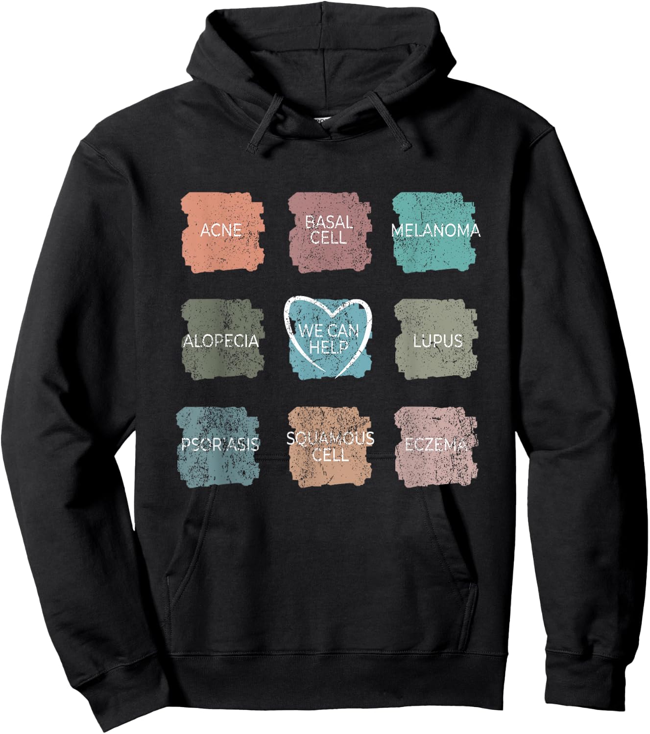Vintage Dermatology Nurse - We Can Help Derm Dermatologist Hoodie - Hoodie | Black