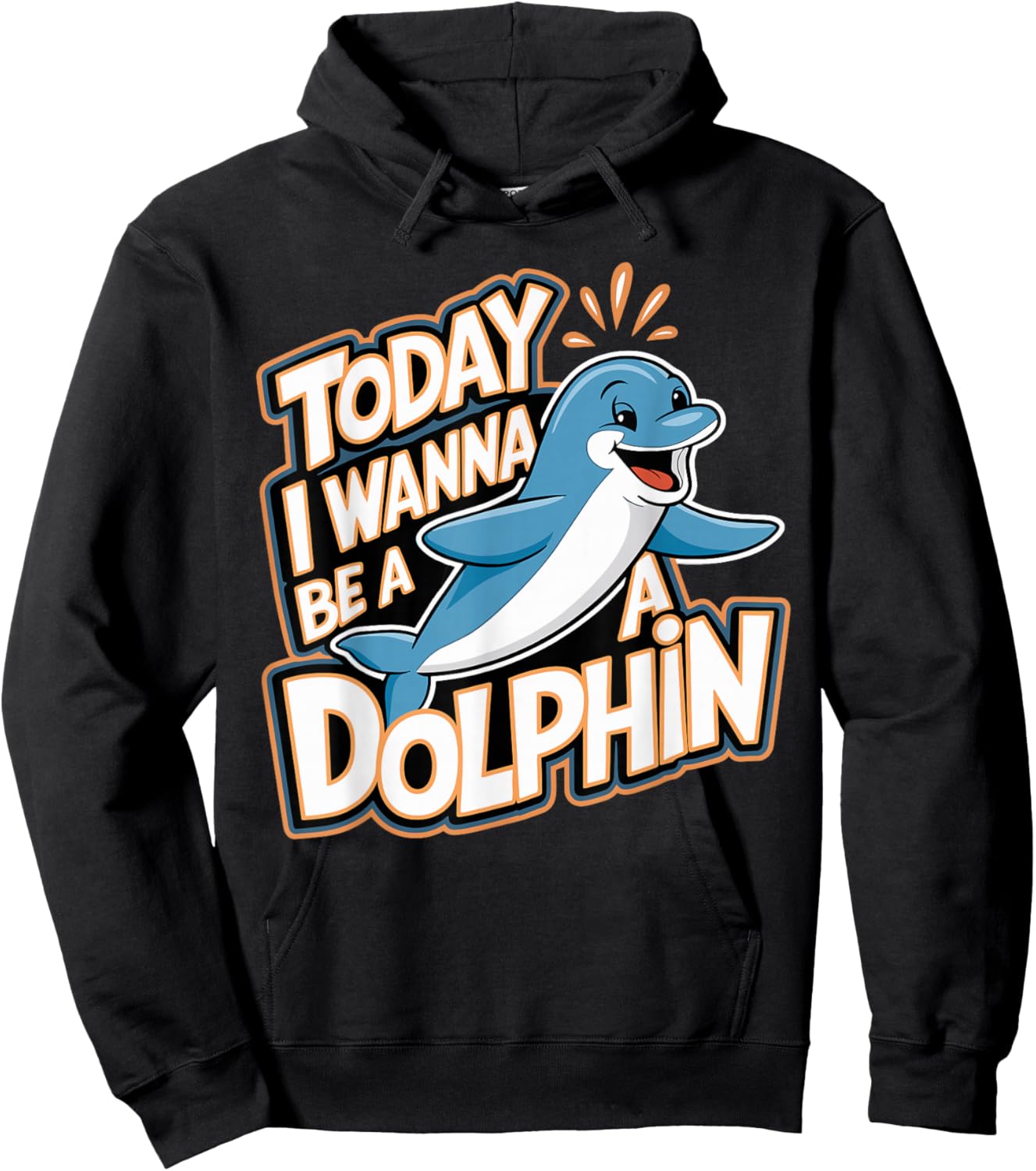 Dolphin Marine Animal Lovers Fun Sea Theme Party Ocean Hoodie - Hoodie | Black