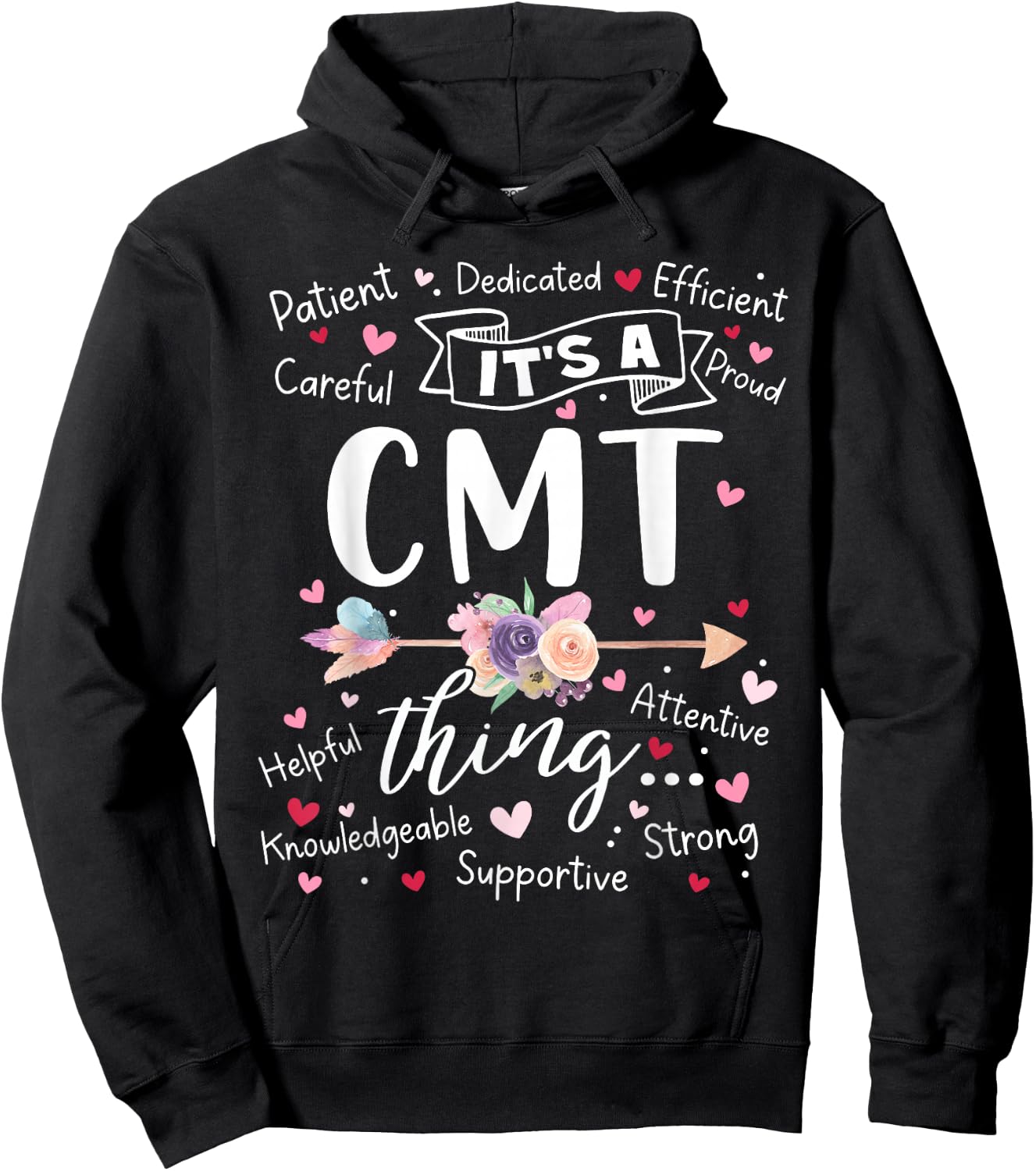 CMT Certified Medication Technician Squad Team Mother's Day Hoodie - Hoodie | Black