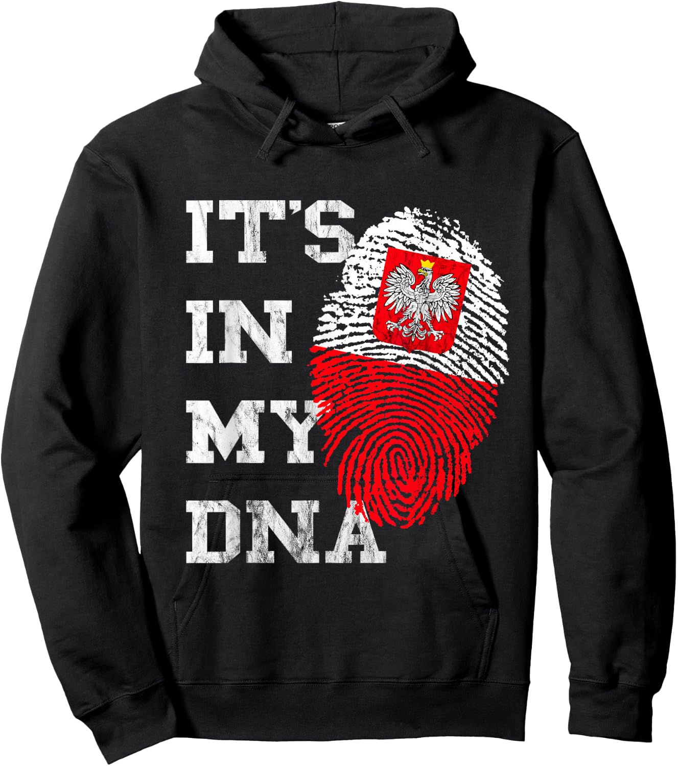 Es Ist In Meiner DNA Polska Genetics Polish Roots Poland Hoodie - Hoodie | Black