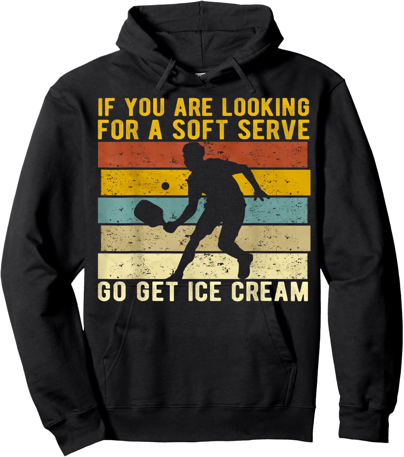 Funny Pickleball Player Paddleball Lover Men Boys Hoodie - Hoodie | Black