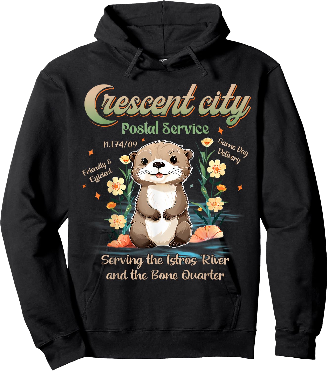 Crescent City Messenger Otter Crescent City Gift Hoodie - Hoodie | Black