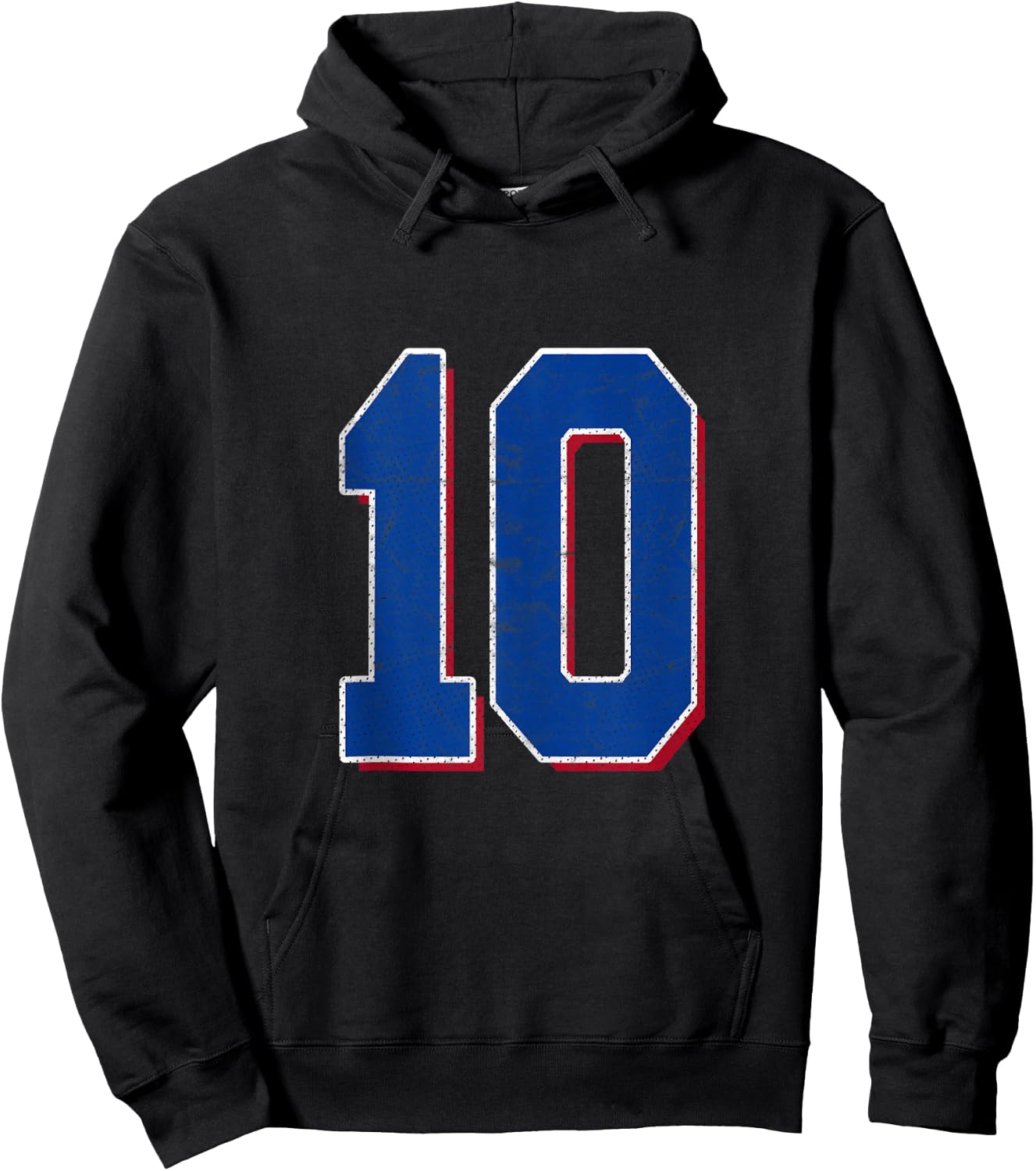 Number 10 Numbered Uniform Sports Team Jersey 10th Birthday Hoodie - Hoodie | Black