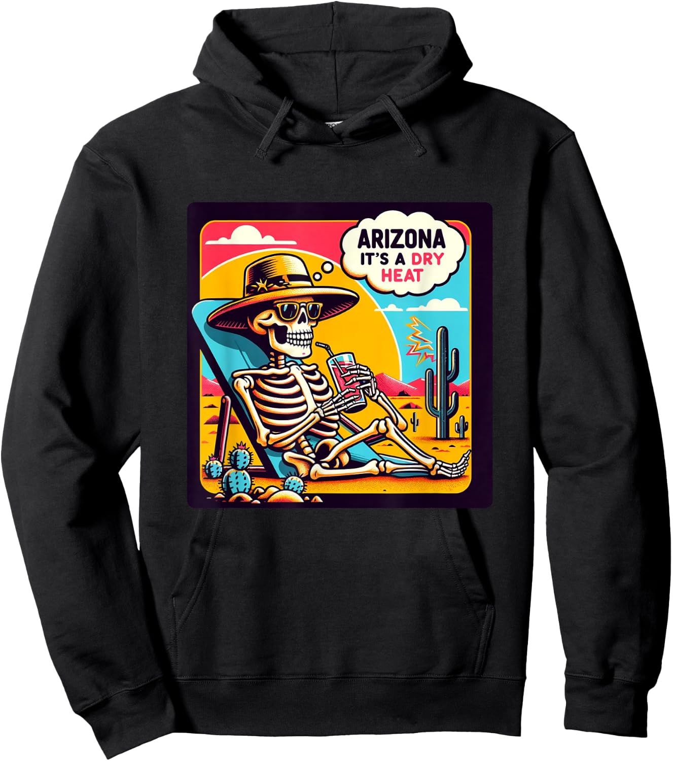 Arizona Skeleton Bone Dry Heat Hoodie - Hoodie | Black