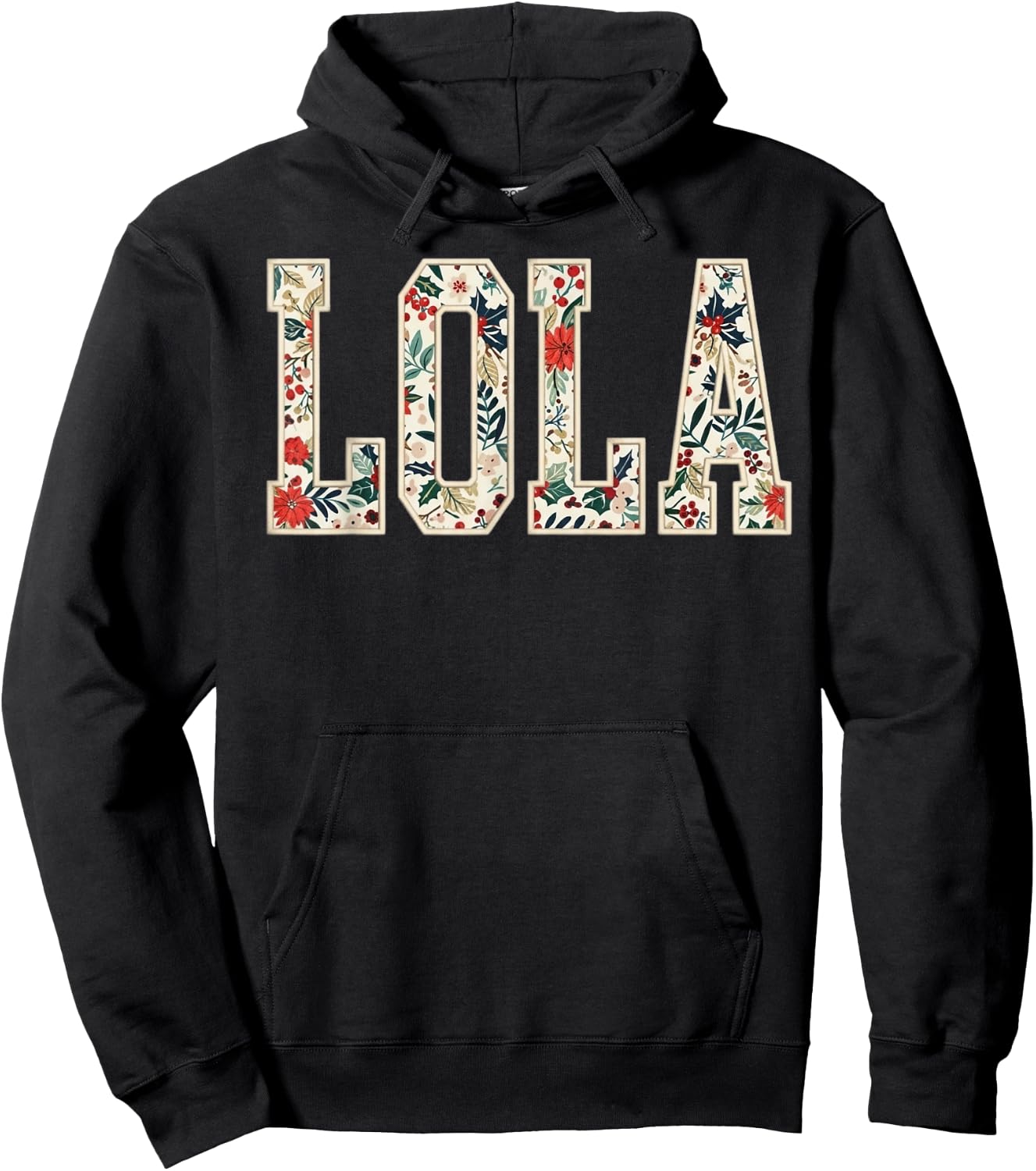 Lola Floral Flower Pinay Filipino Philippines Grandma Lola Hoodie - Hoodie | Black