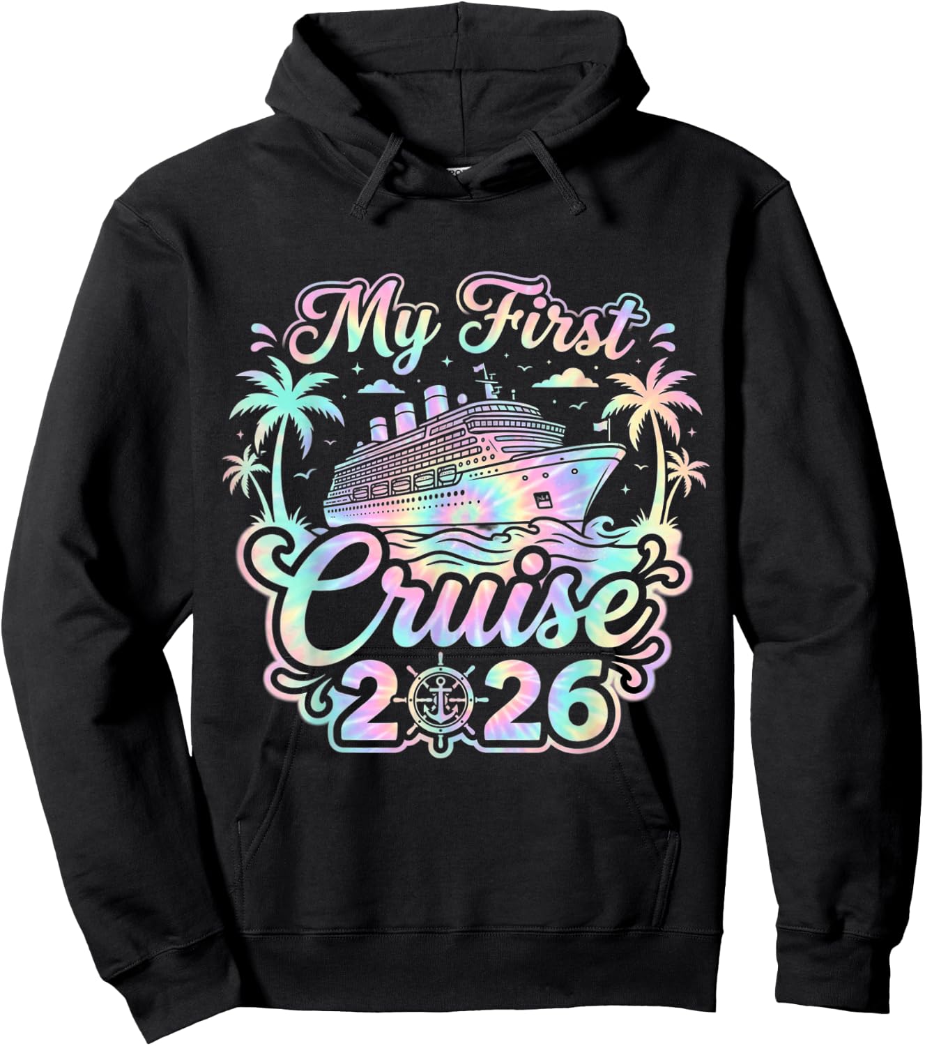 Funny My First Cruise 2026 Family Vacation Trip Ship Hoodie - Hoodie | Black