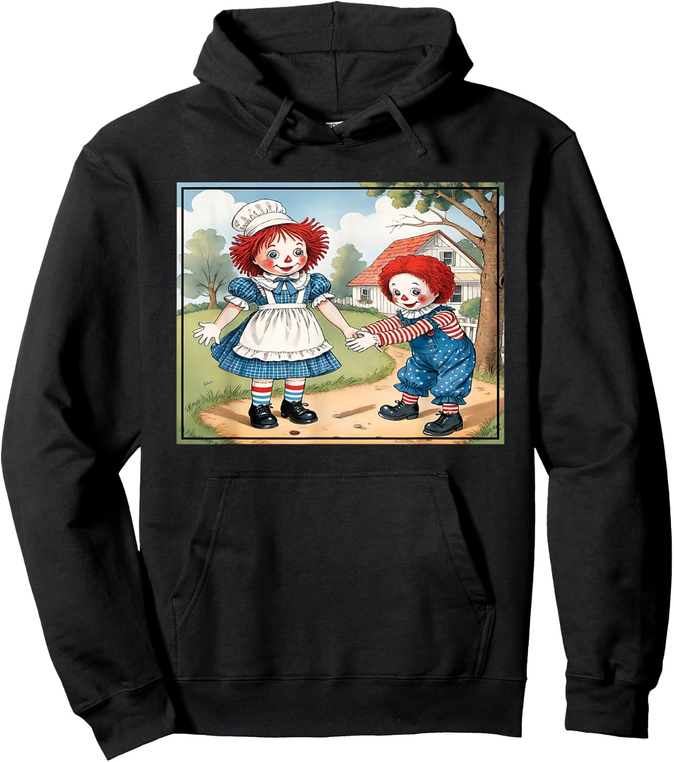 Raggedy Ann & Andy on The Farm Hoodie - Hoodie | Black